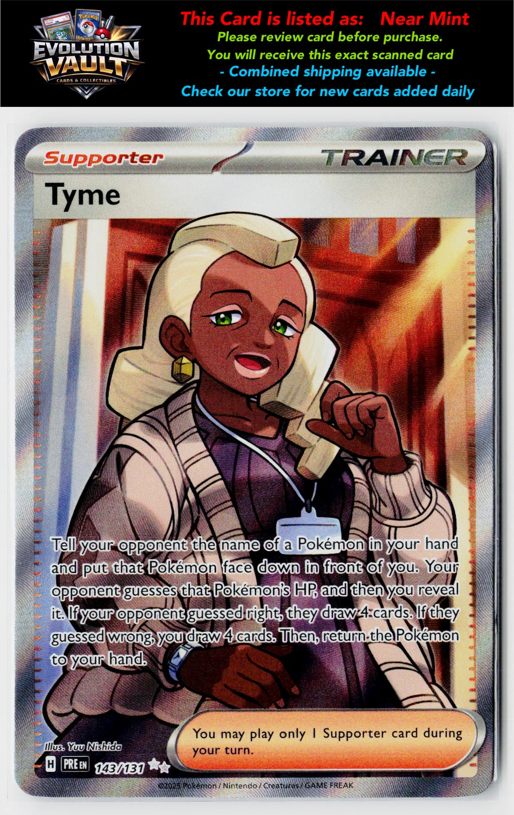 SV: Prismatic Evolutions #143/131 Tyme