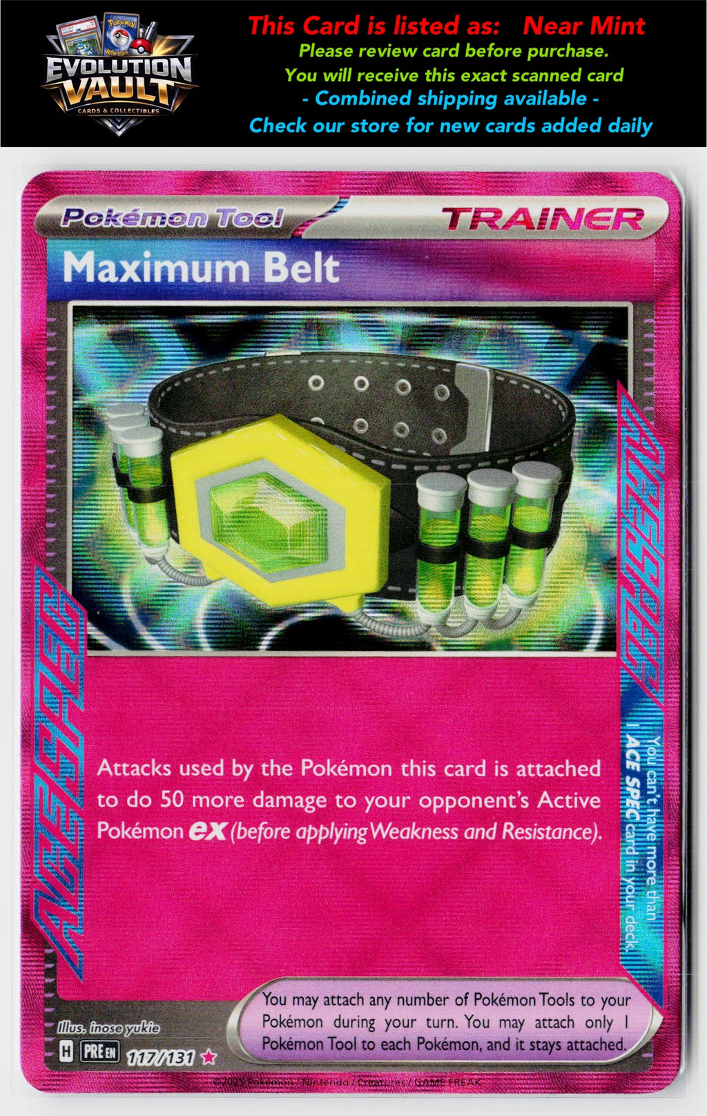 SV: Prismatic Evolutions #117/131 Maximum Belt