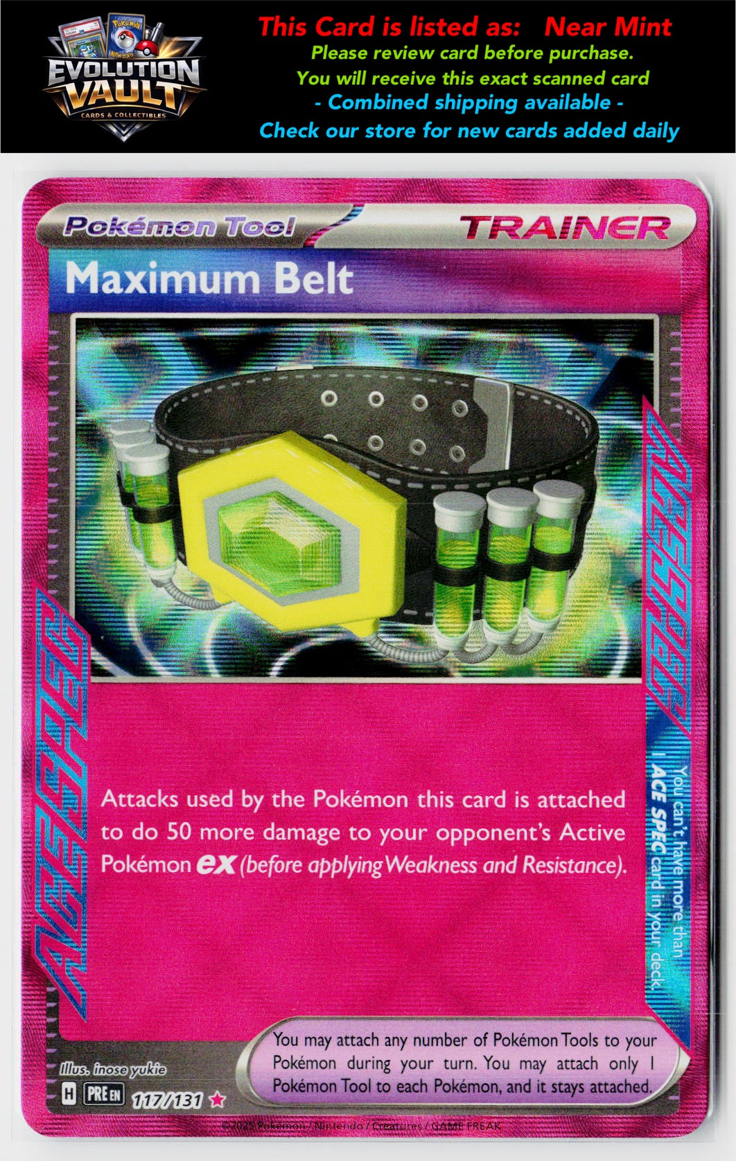 SV: Prismatic Evolutions #117/131 Maximum Belt