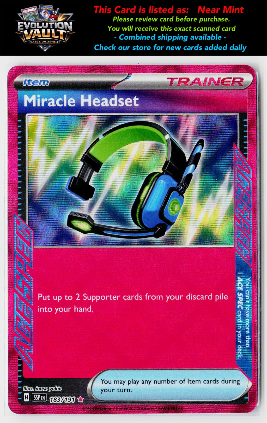 SV08: Surging Sparks #183/191 Miracle Headset