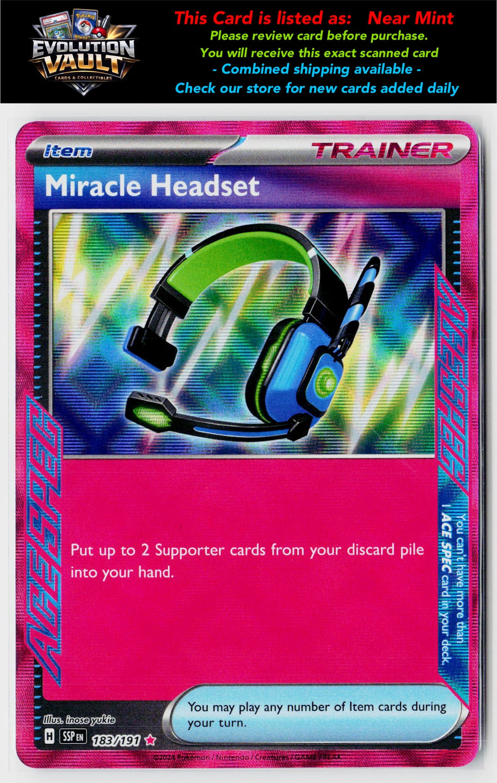 SV08: Surging Sparks #183/191 Miracle Headset