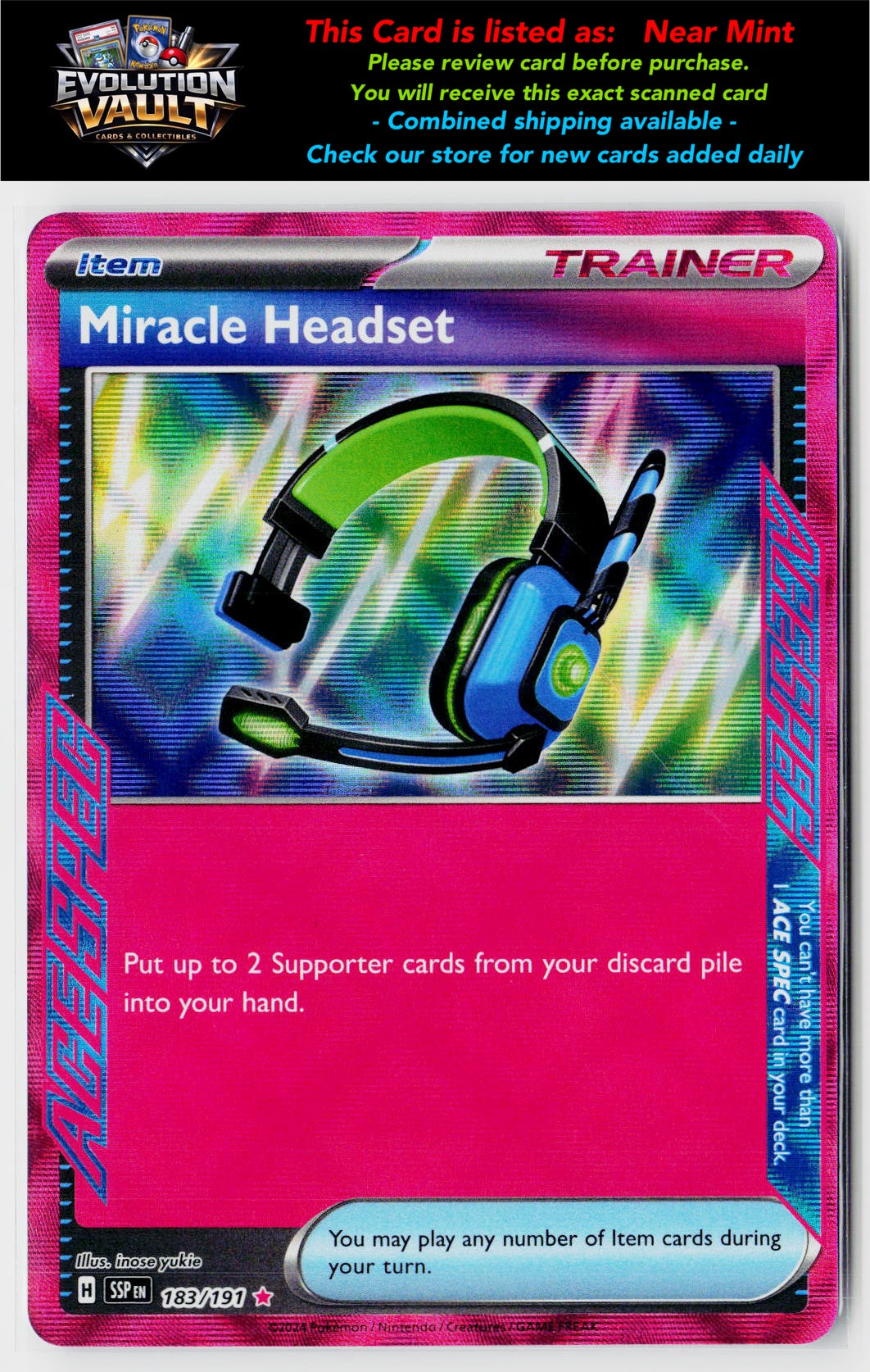 SV08: Surging Sparks #183/191 Miracle Headset