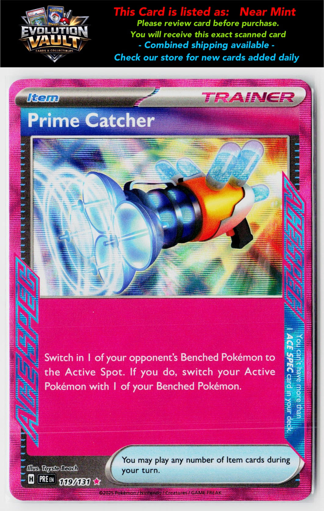 SV: Prismatic Evolutions #119/131 Prime Catcher