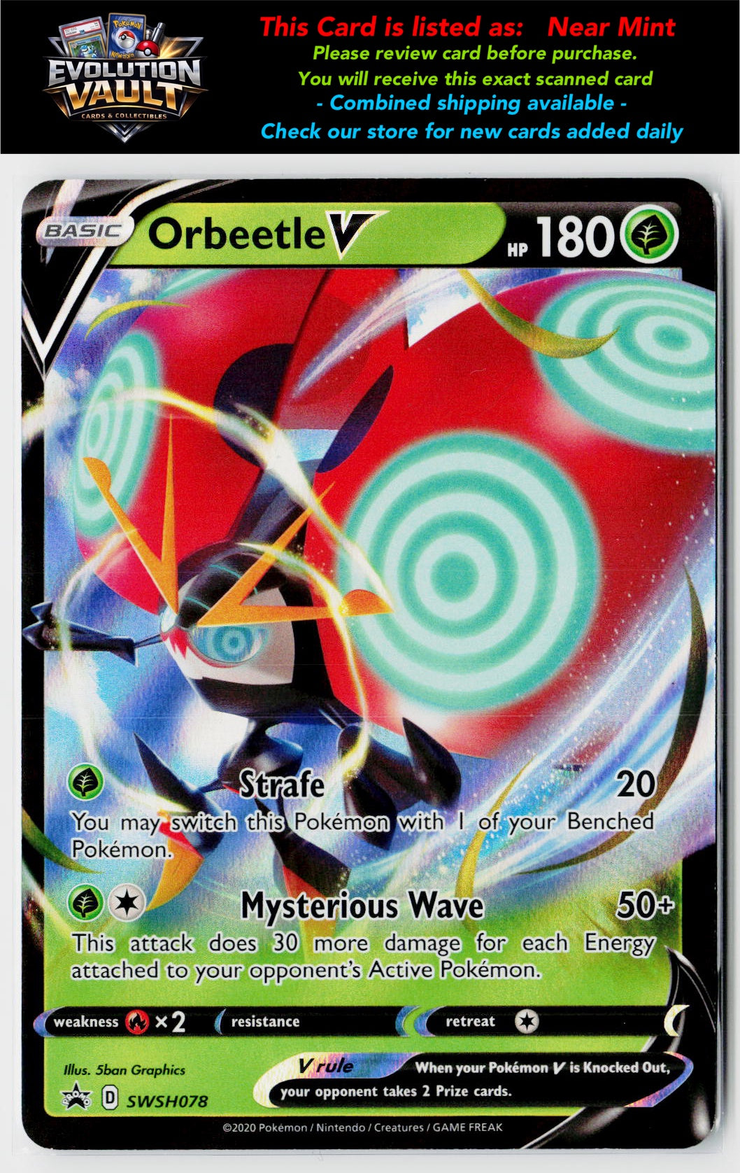 SWSH: Sword & Shield Promo Cards #SWSH078 Orbeetle V