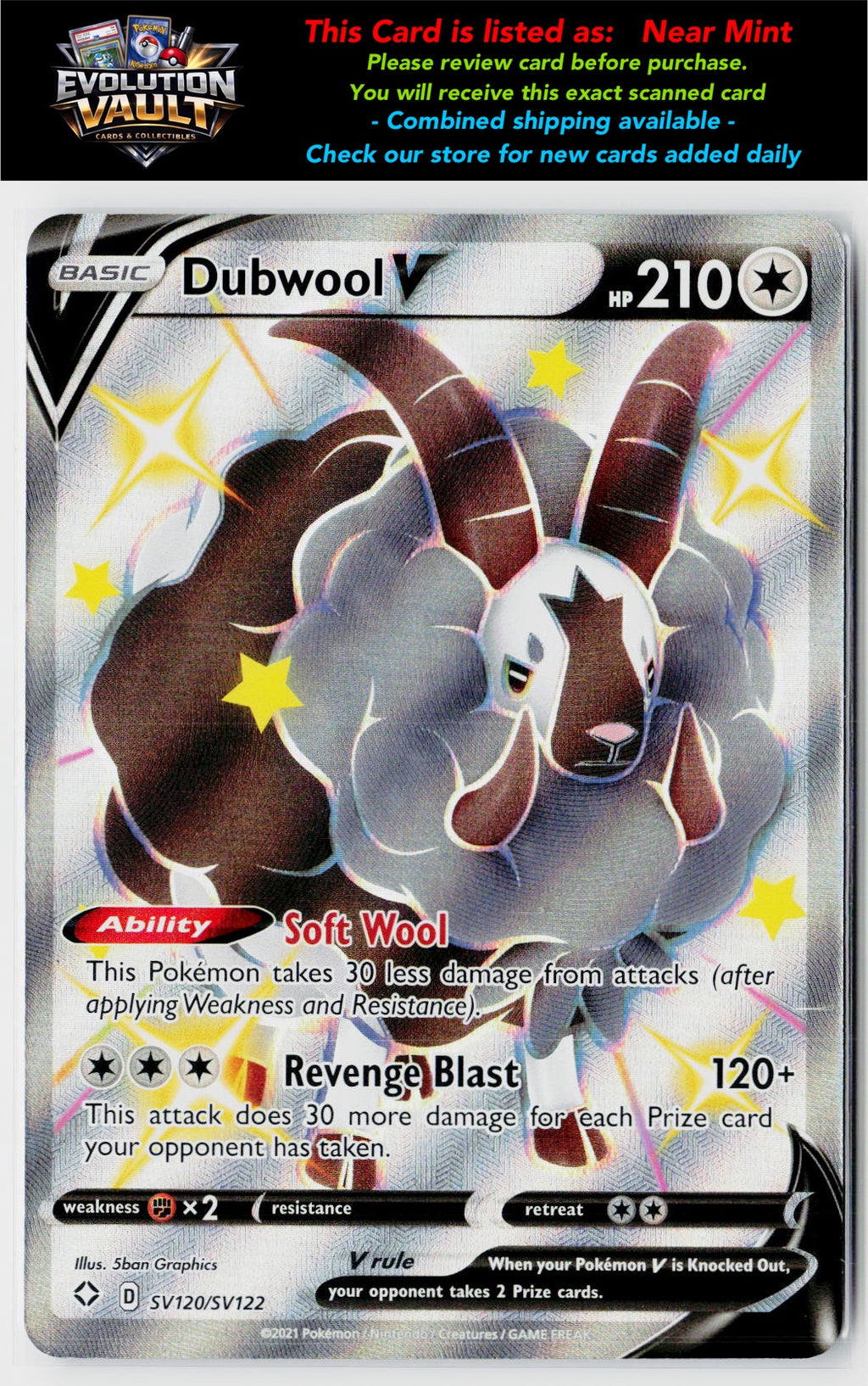 Shining Fates: Shiny Vault #SV120/SV122 Dubwool V