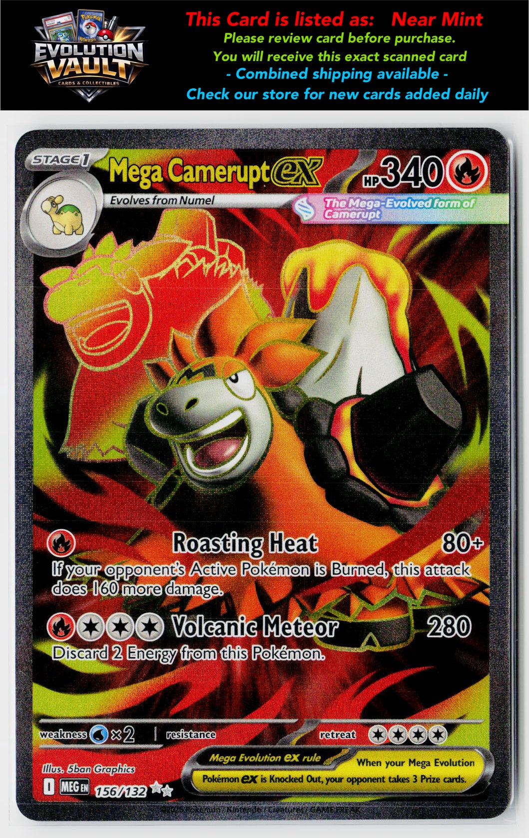 ME01: Mega Evolution #156/132 Mega Camerupt ex