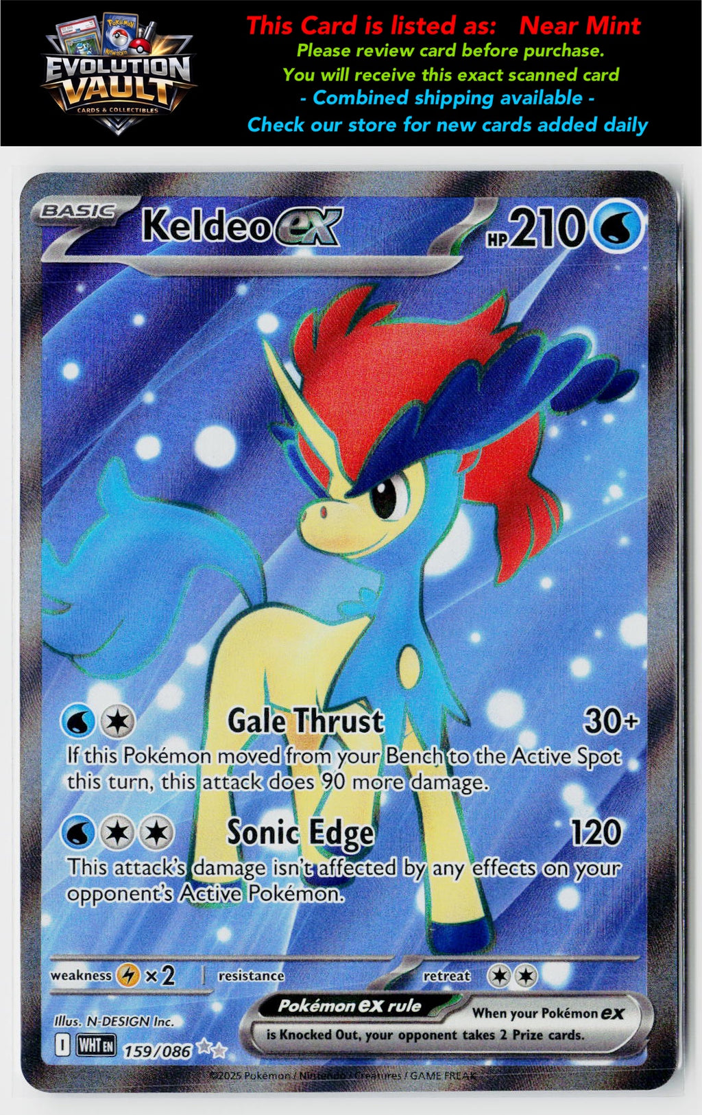 SV: White Flare #159/086 Keldeo ex