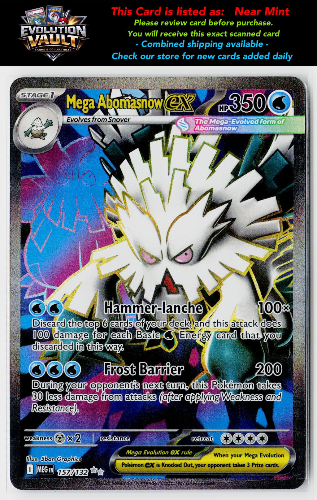 ME01: Mega Evolution #157/132 Mega Abomasnow ex