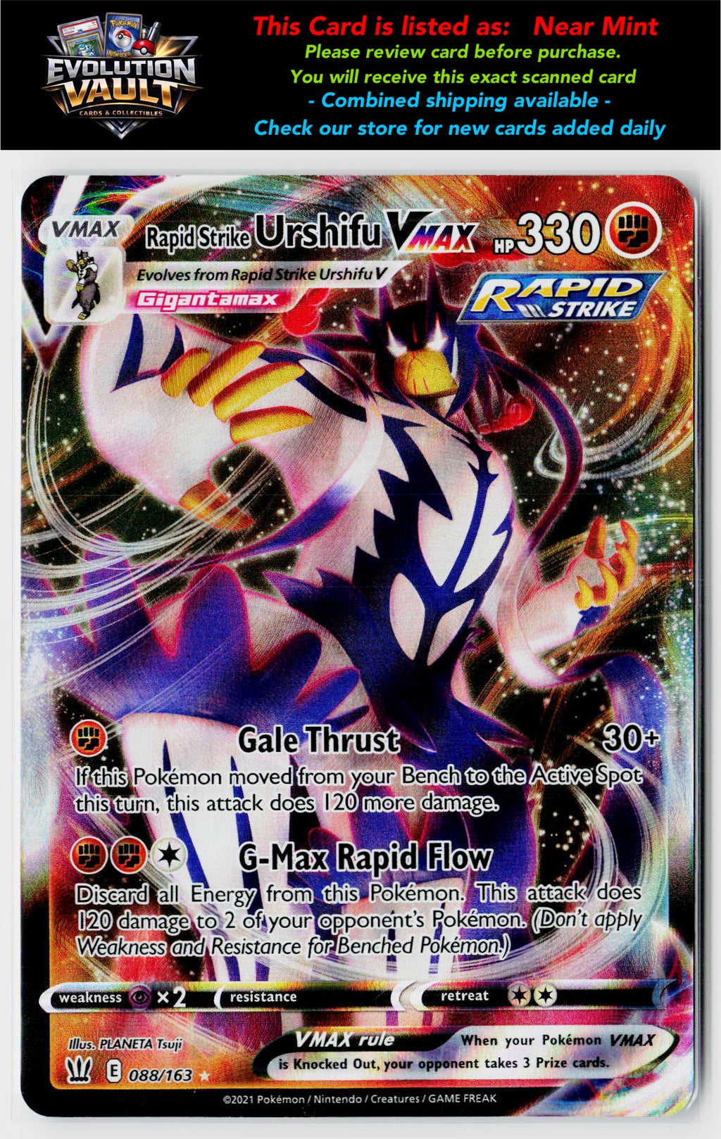 SWSH05: Battle Styles #088/163 Rapid Strike Urshifu VMAX