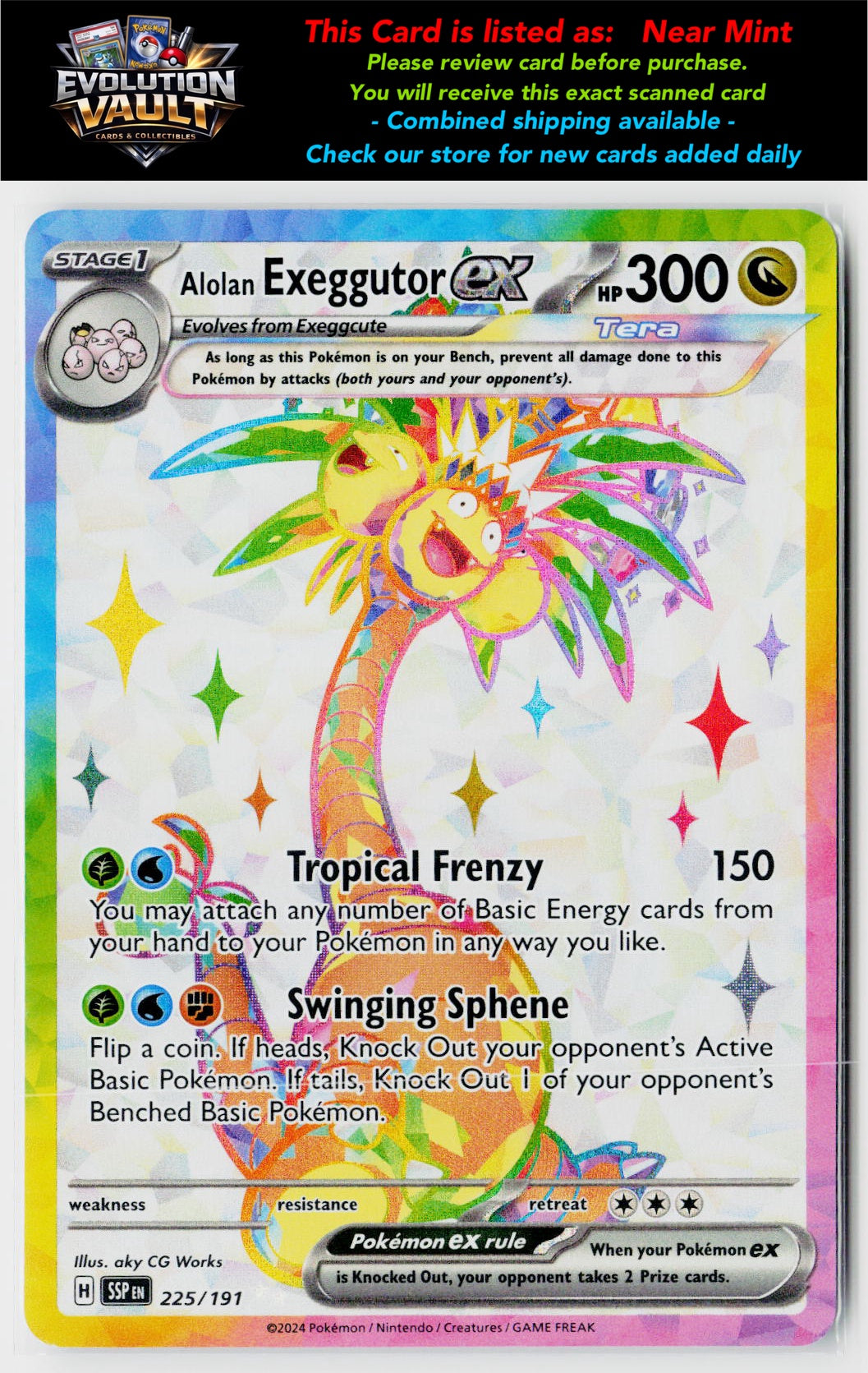 SV08: Surging Sparks #225/191 Alolan Exeggutor ex