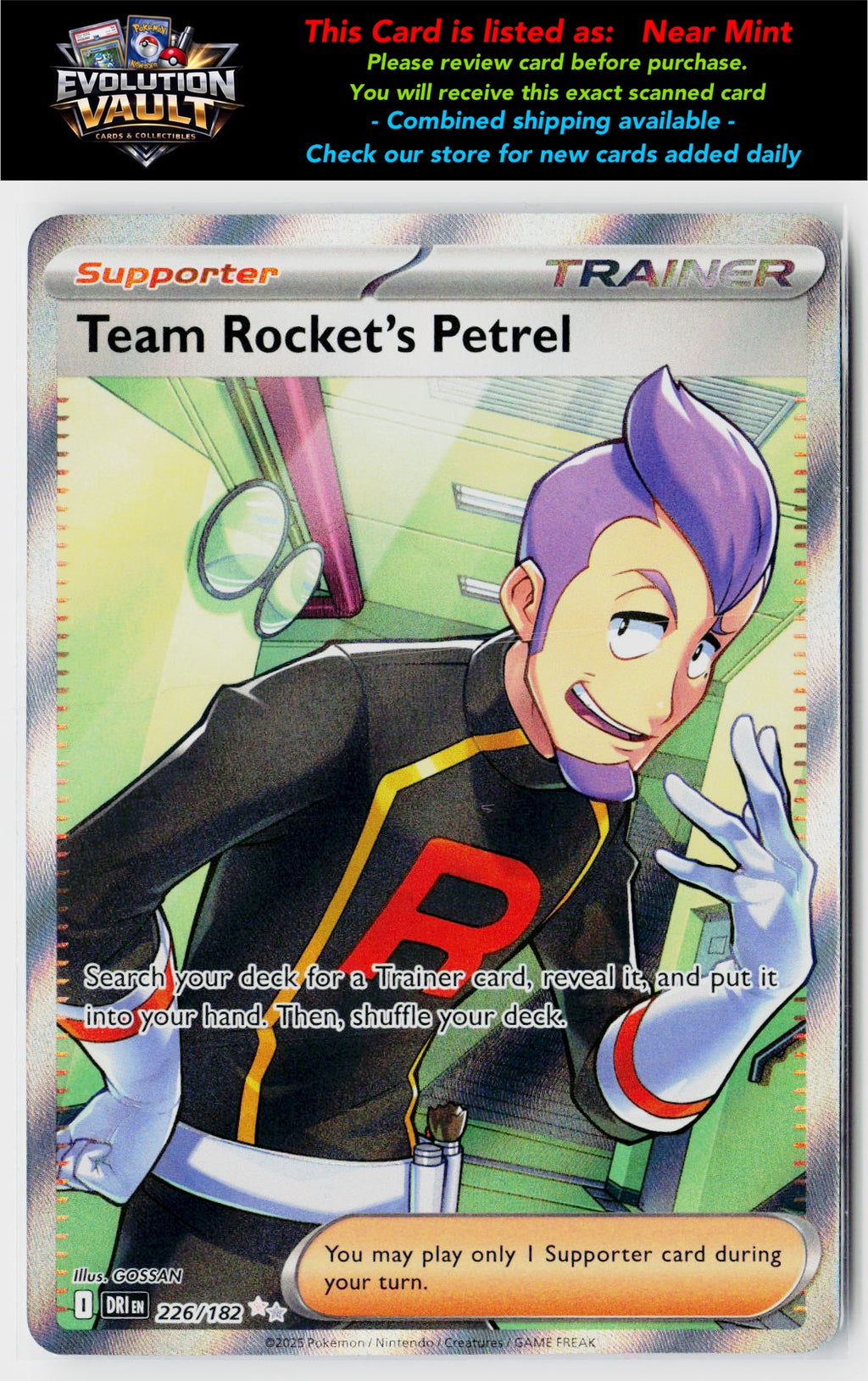 SV10: Destined Rivals #226/182 Team Rocket's Petrel