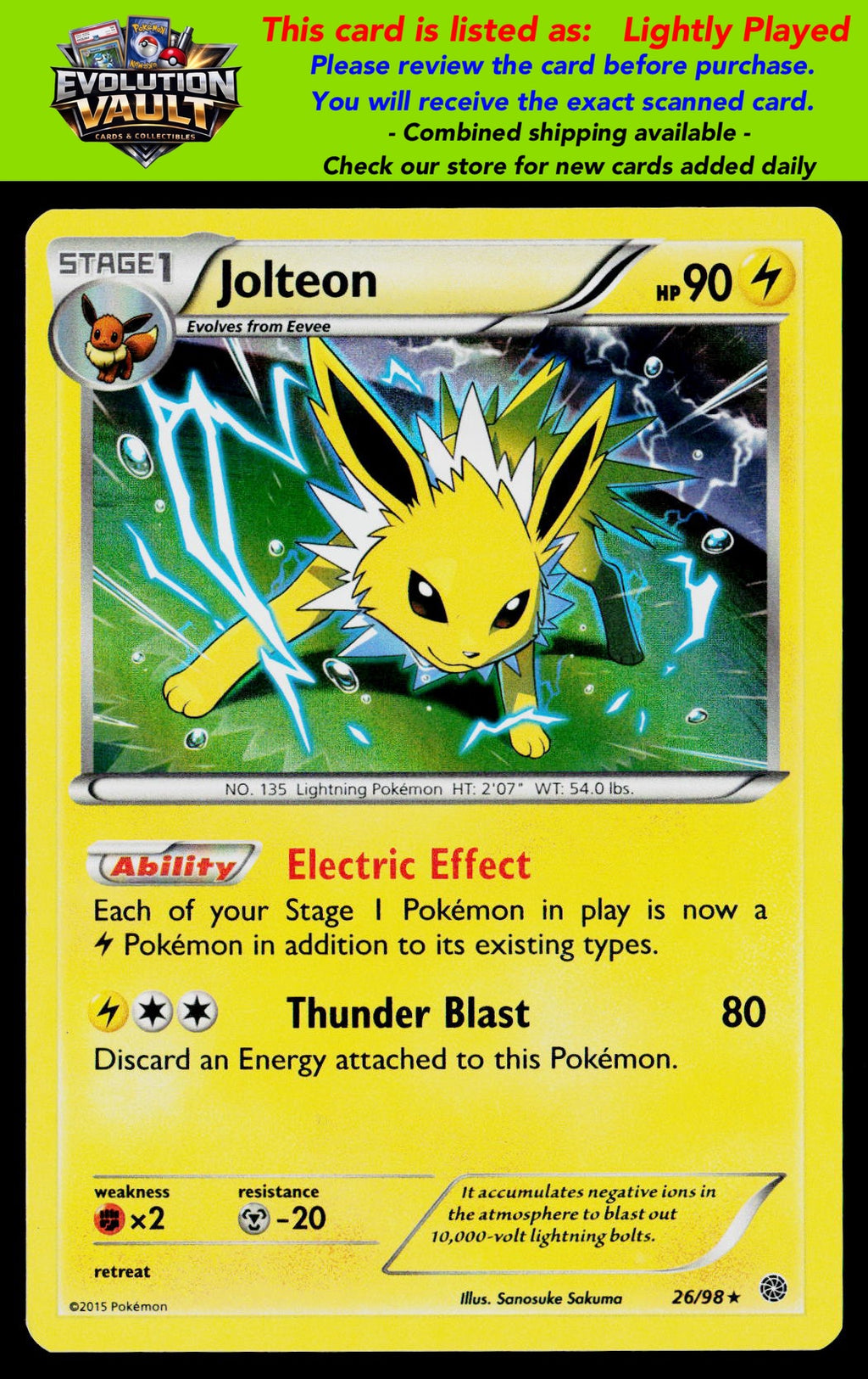 Miscellaneous Cards & Products #026/098 Jolteon