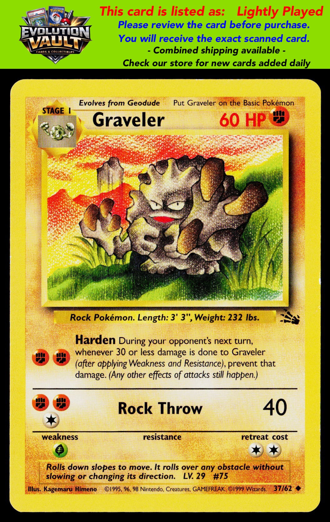 Fossil #37/62 Graveler
