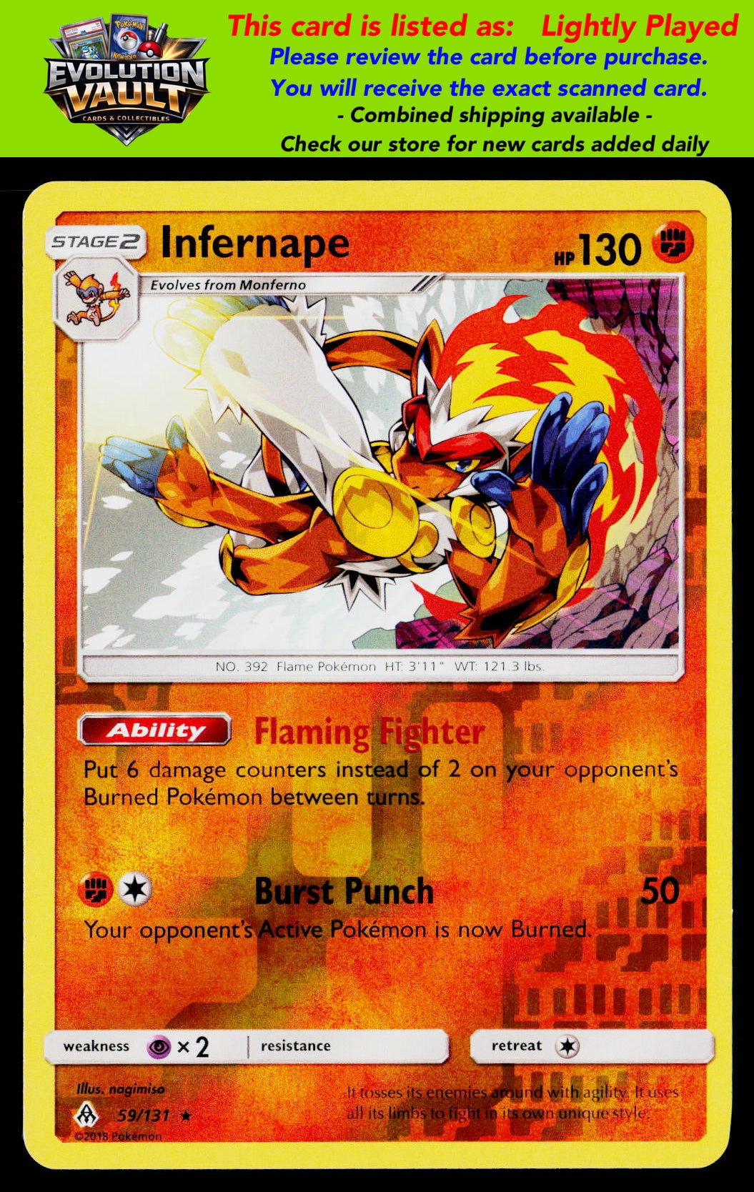 SM - Forbidden Light #59/131 Infernape