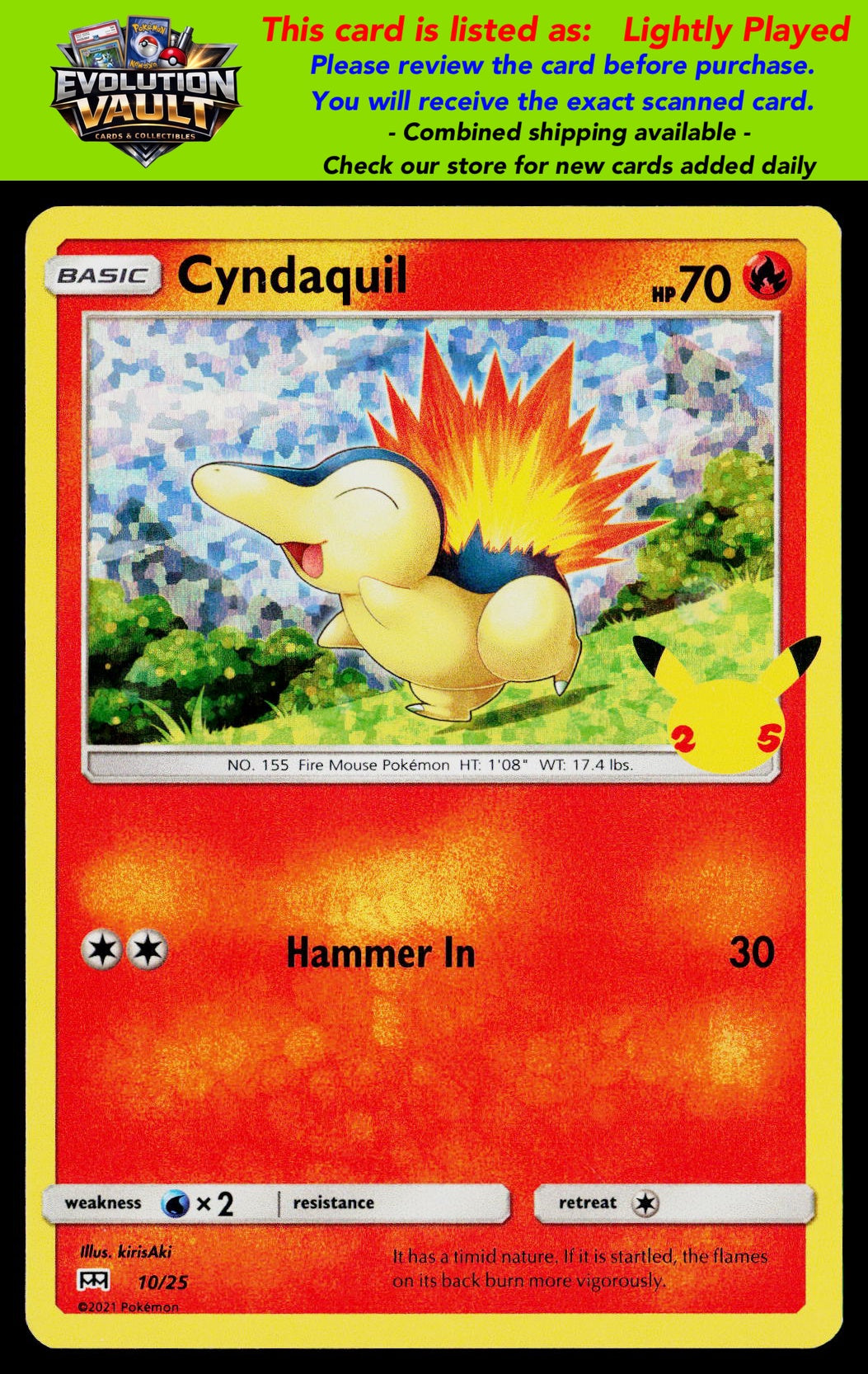 McDonald's 25th Anniversary Promos #010/025 Cyndaquil
