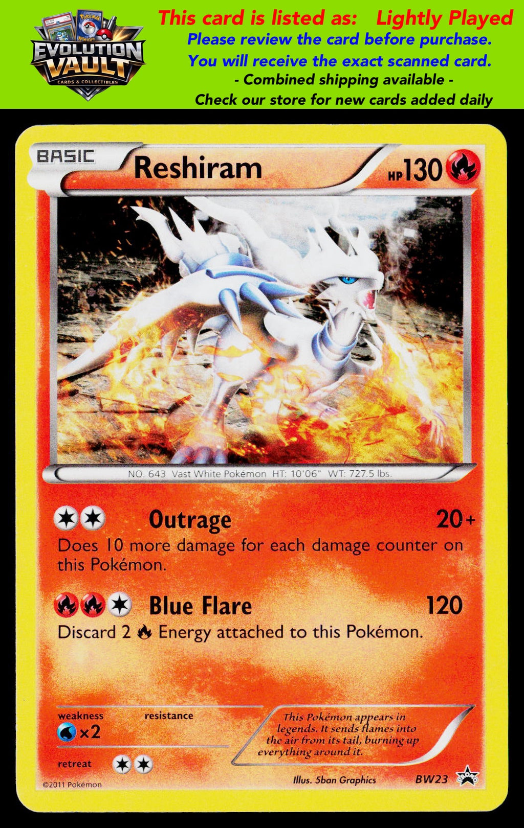 Black and White Promos #BW23 Reshiram
