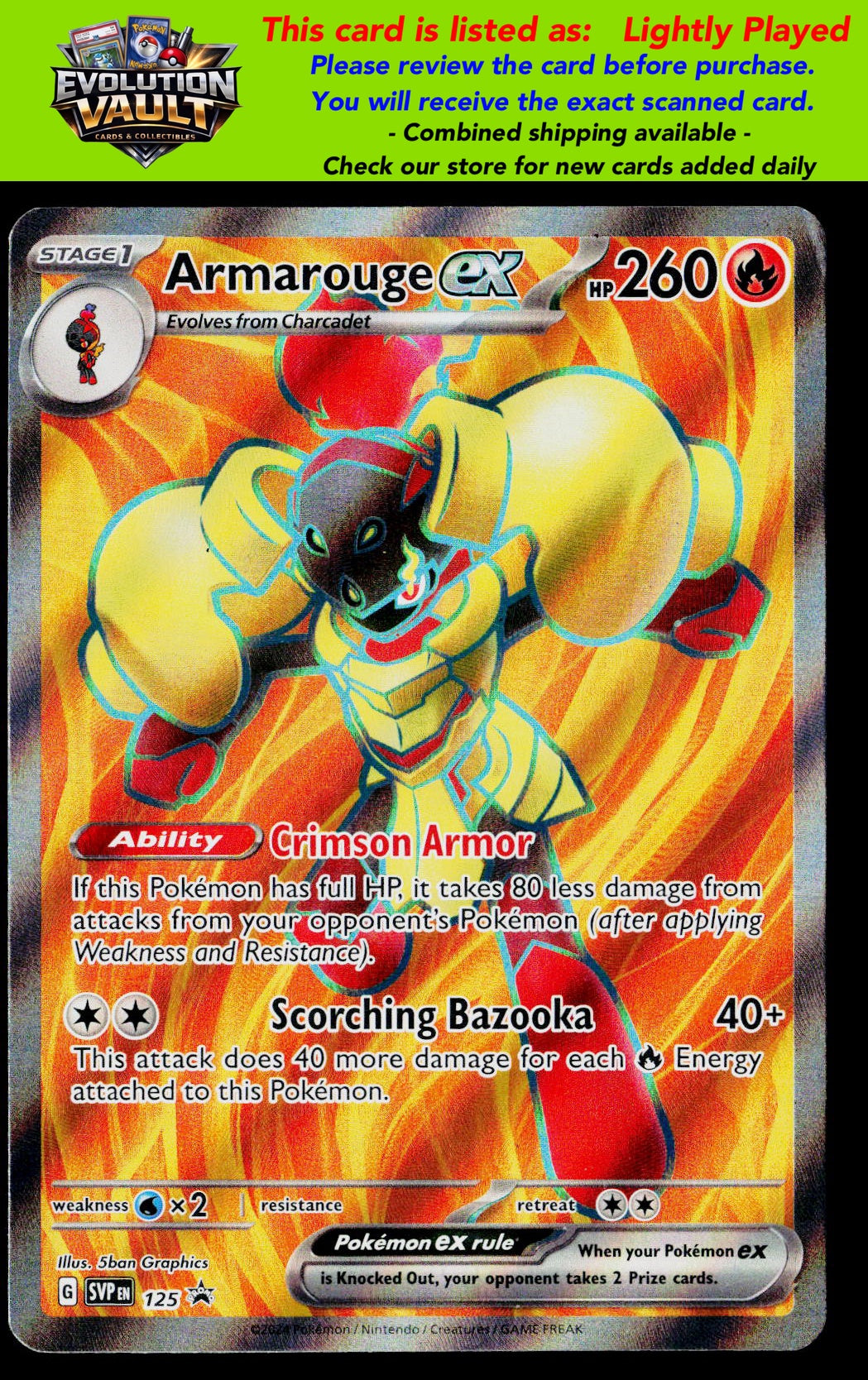 SV: Scarlet & Violet Promo Cards #125 Armarouge ex