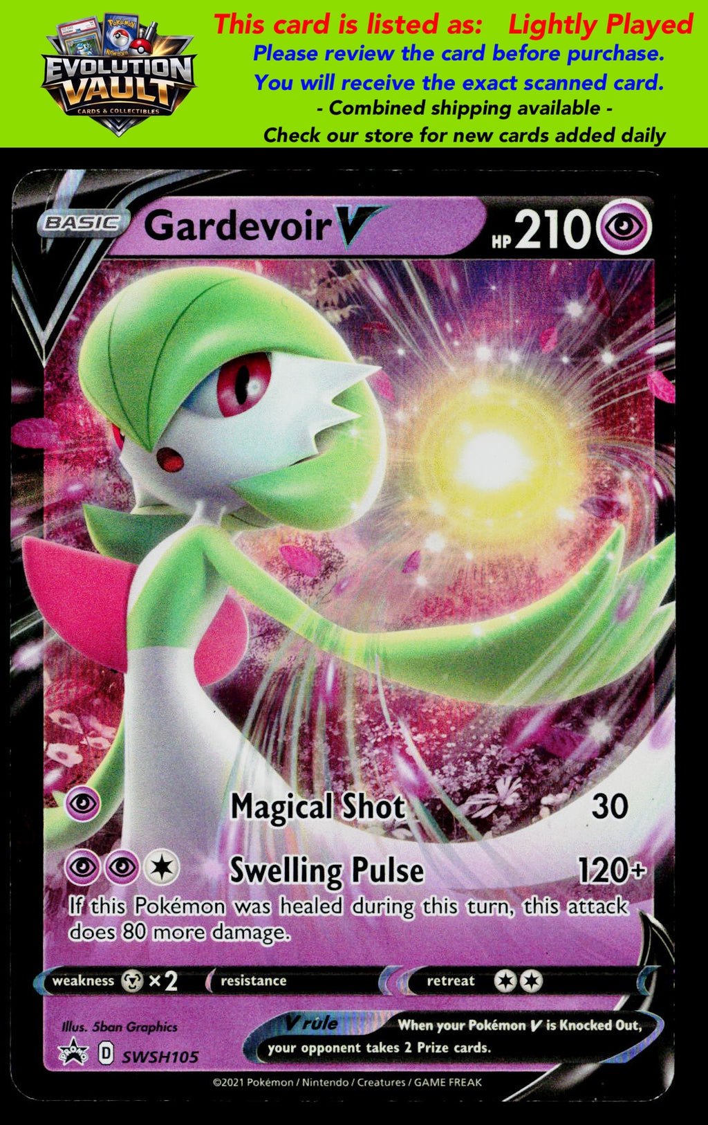 SWSH: Sword & Shield Promo Cards #SWSH105 Gardevoir V