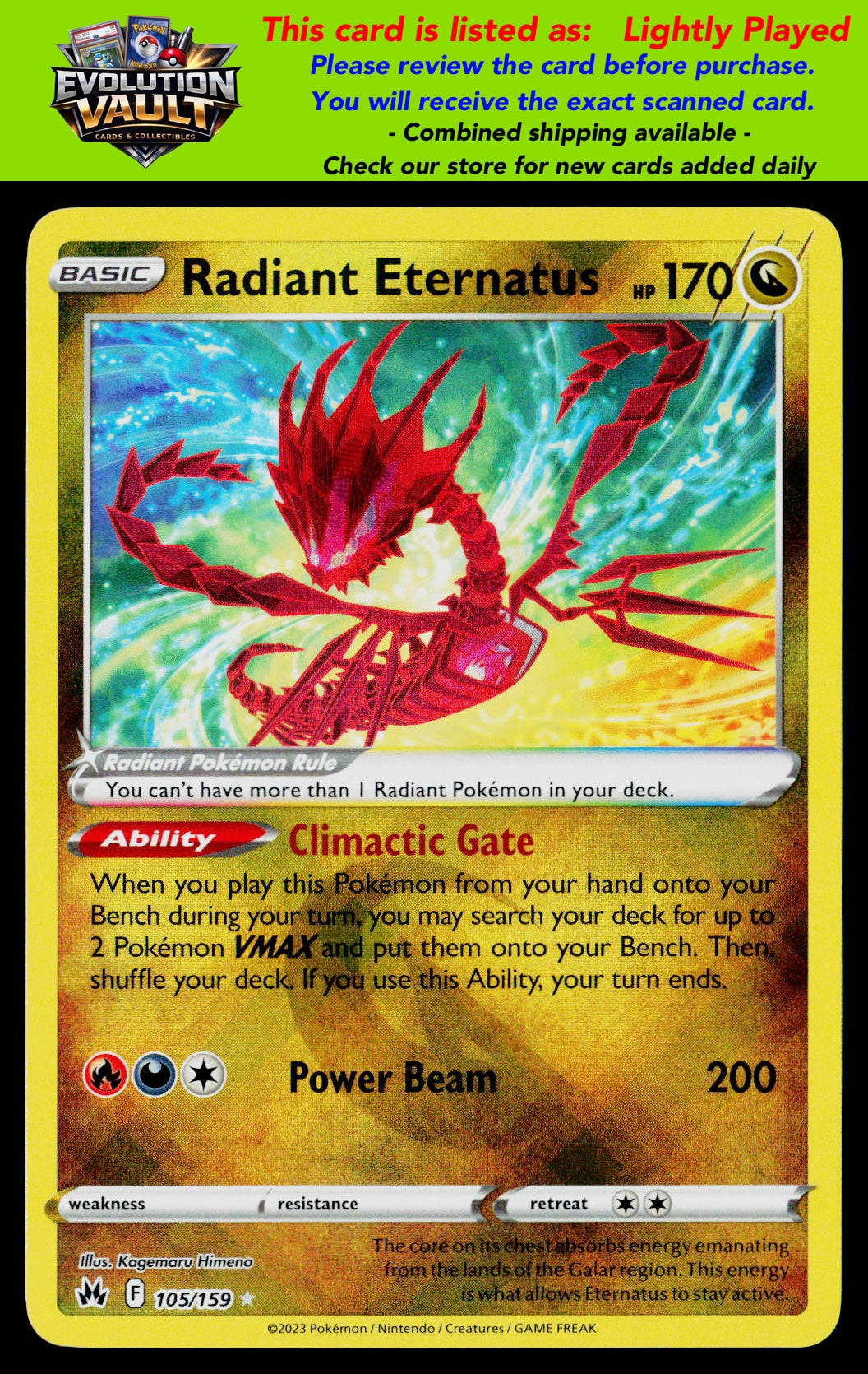 SWSH: Crown Zenith #105/159 Radiant Eternatus