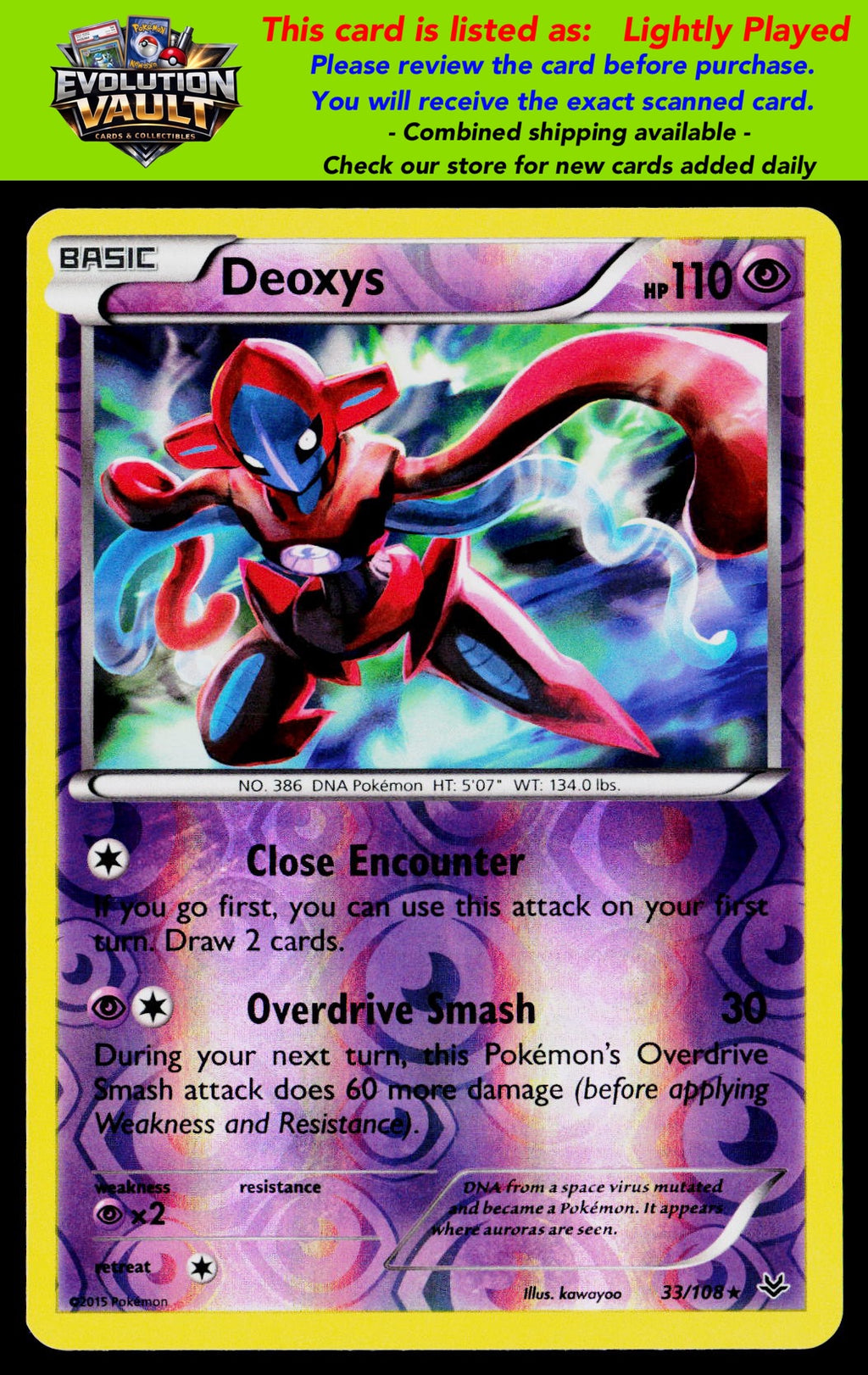 XY - Roaring Skies #33/108 Deoxys