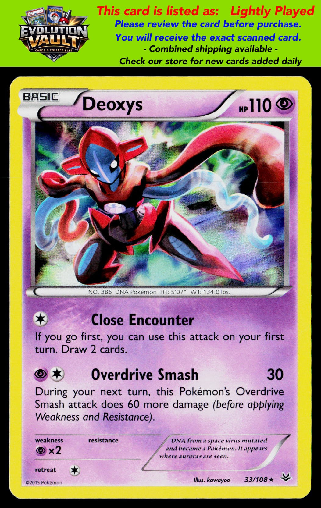XY - Roaring Skies #33/108 Deoxys