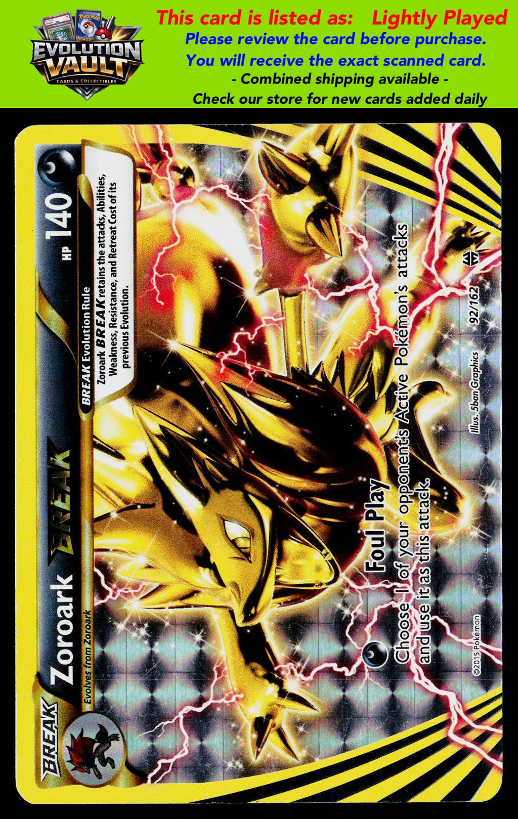 XY - BREAKthrough #92/162 Zoroark BREAK