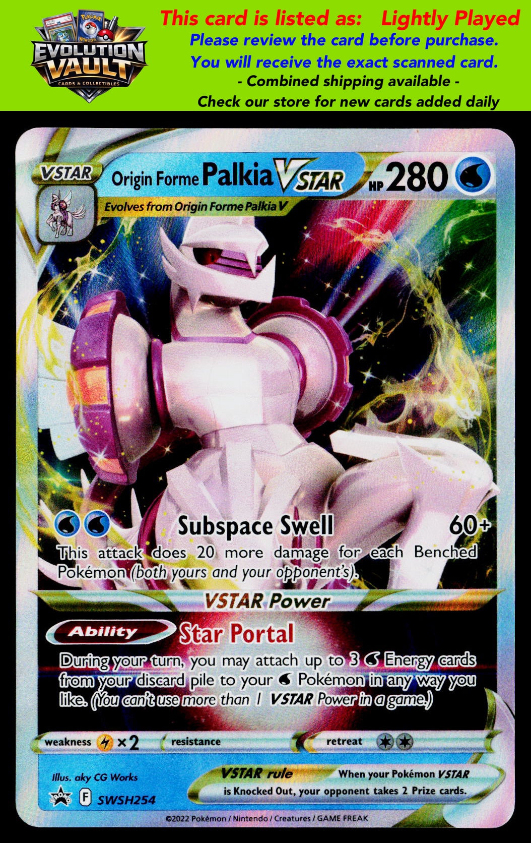 SWSH: Sword & Shield Promo Cards #SWSH254 Origin Forme Palkia VSTAR