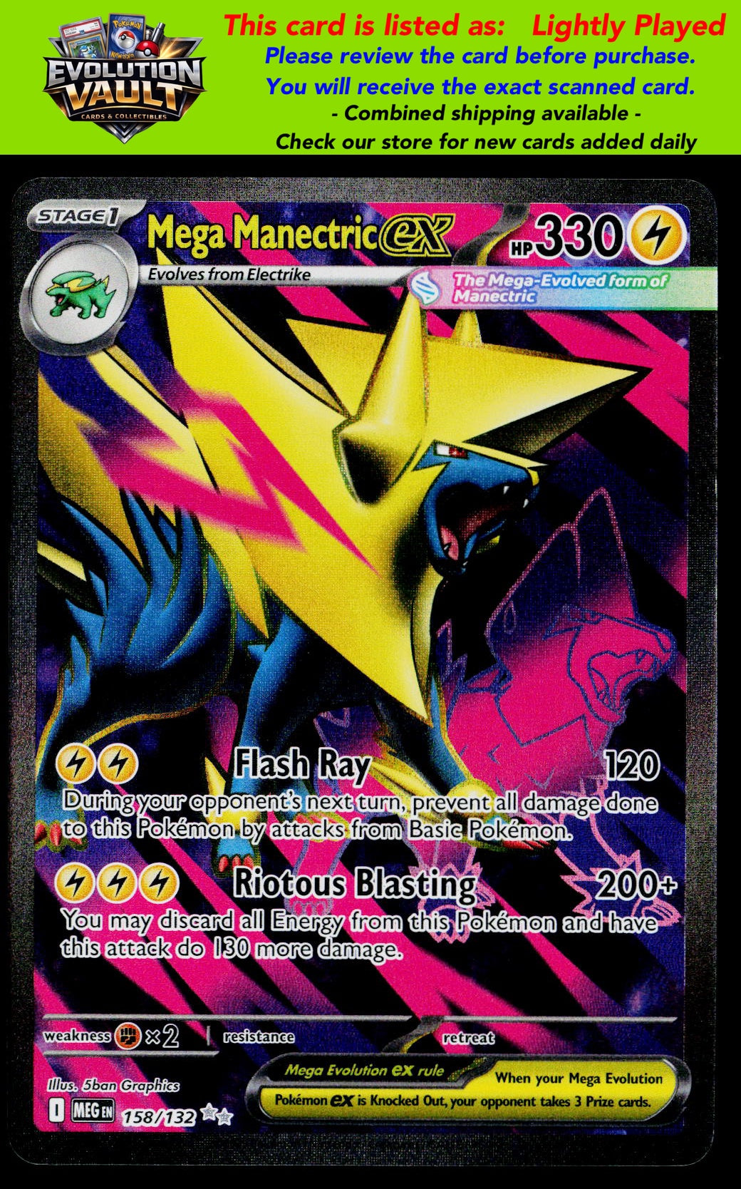 ME01: Mega Evolution #158/132 Mega Manectric ex