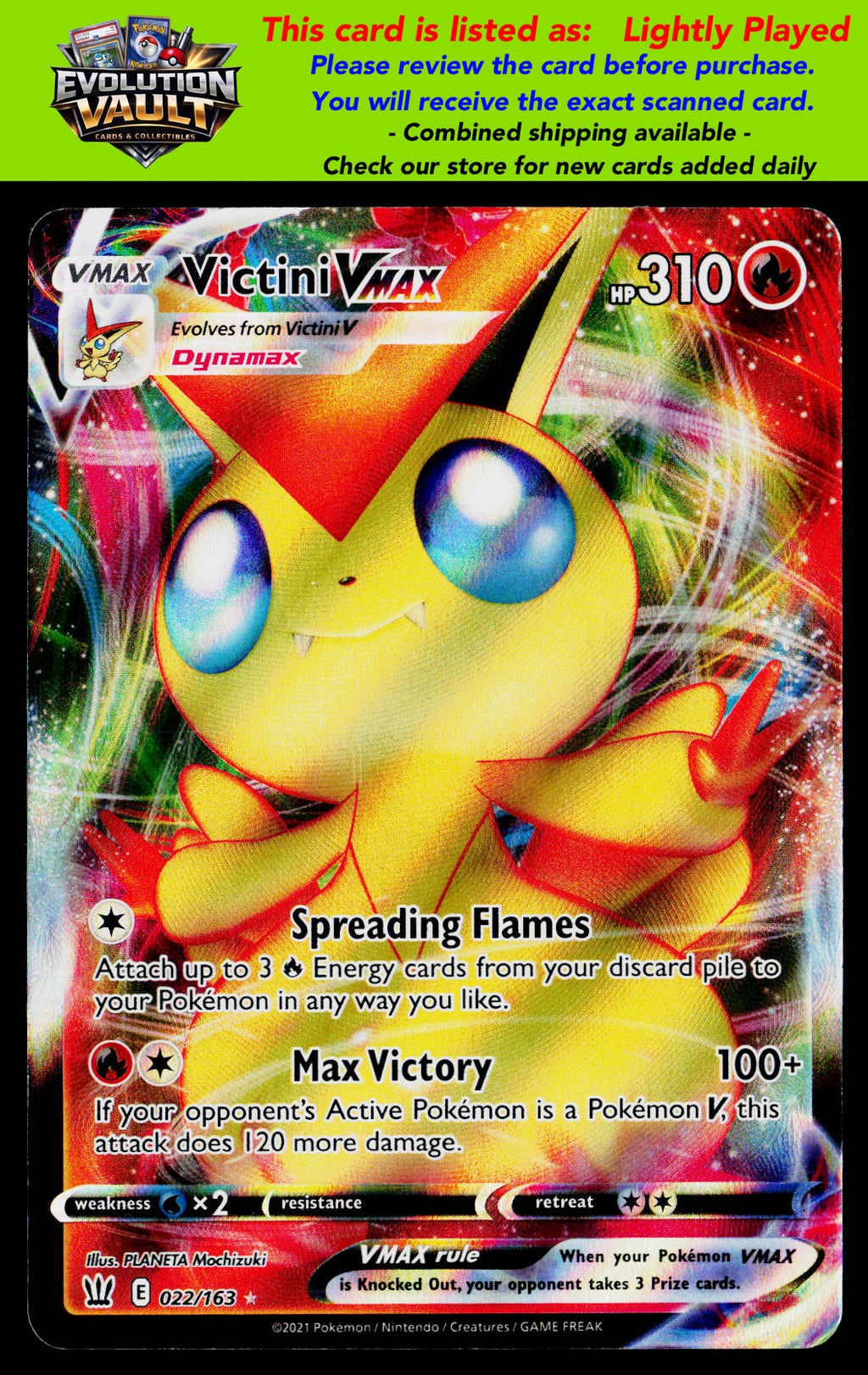 SWSH05: Battle Styles #022/163 Victini VMAX