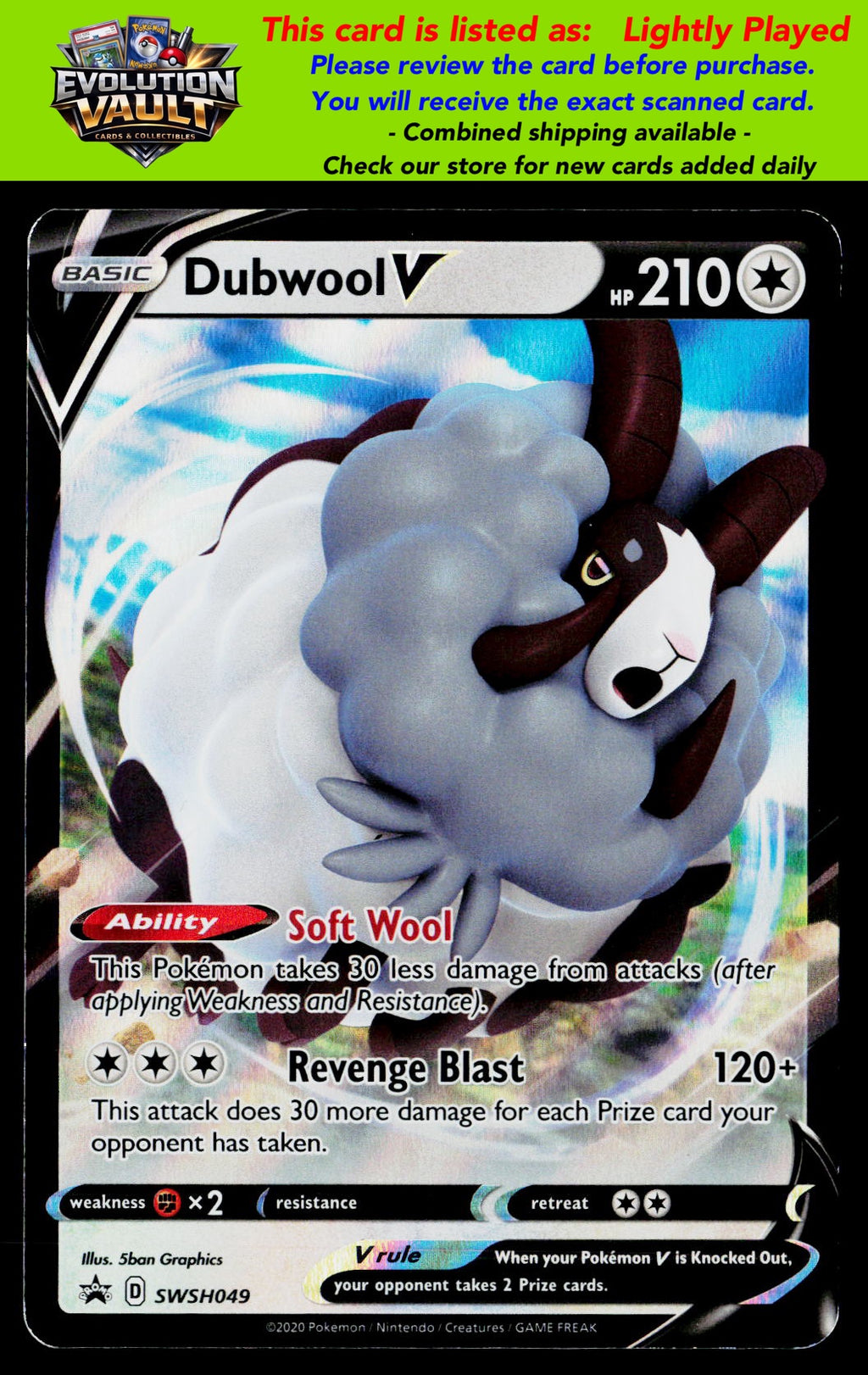 SWSH: Sword & Shield Promo Cards #SWSH049 Dubwool V