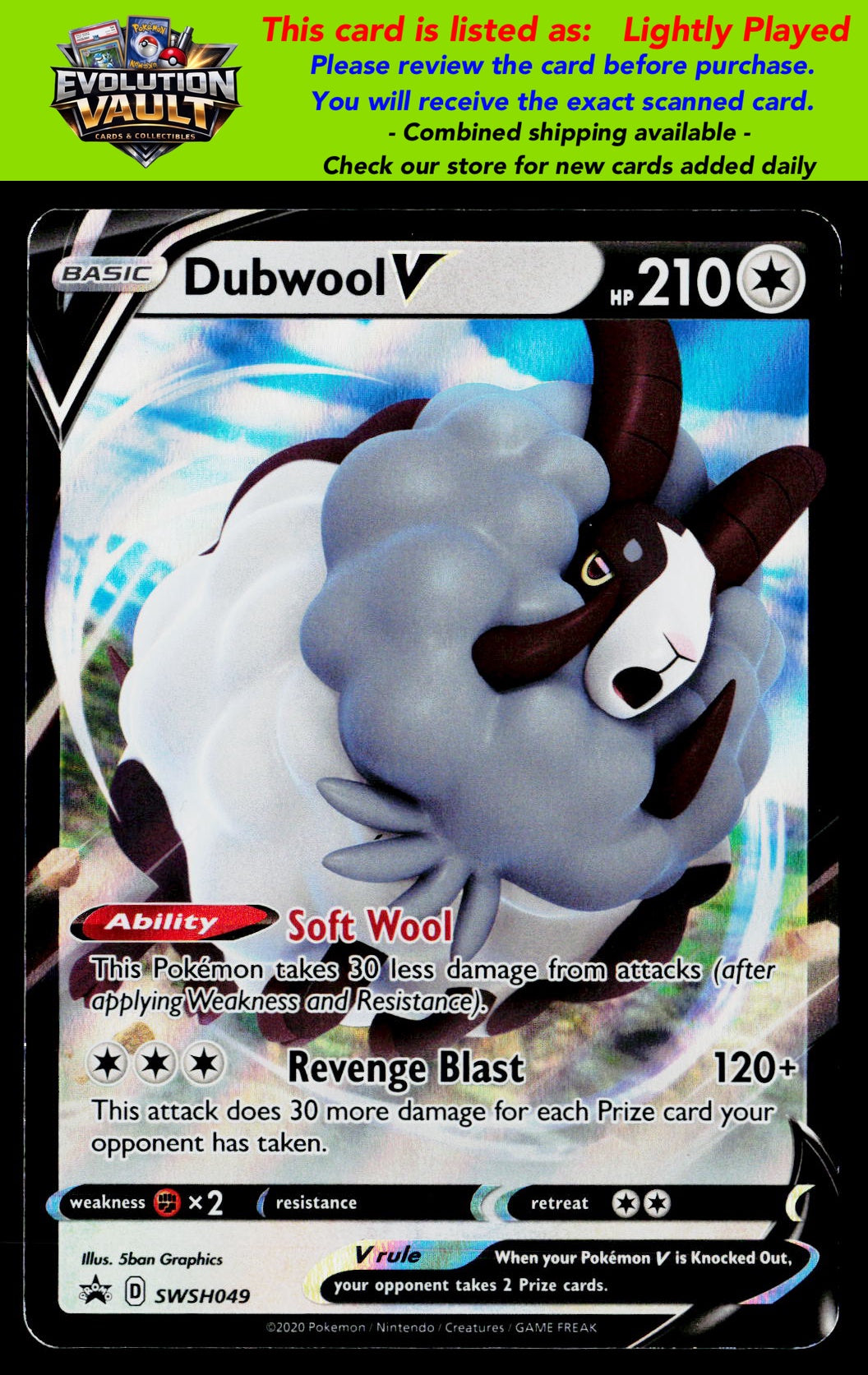 SWSH: Sword & Shield Promo Cards #SWSH049 Dubwool V