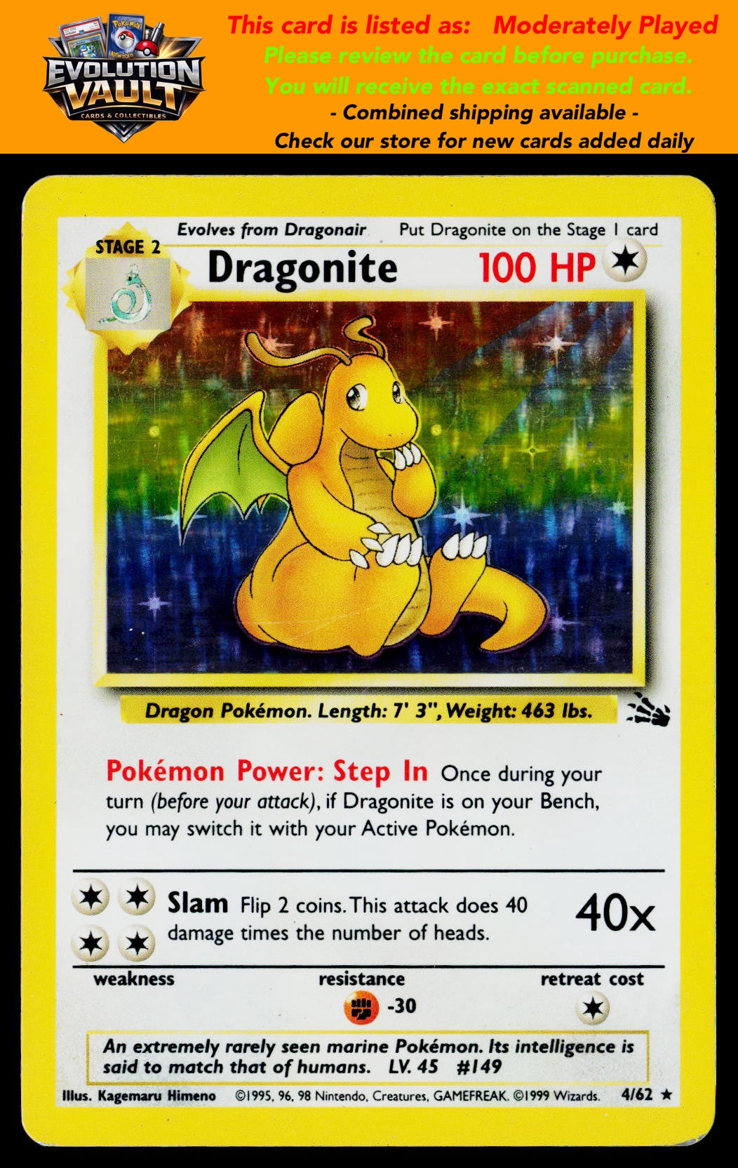 Fossil #04/62 Dragonite (4)
