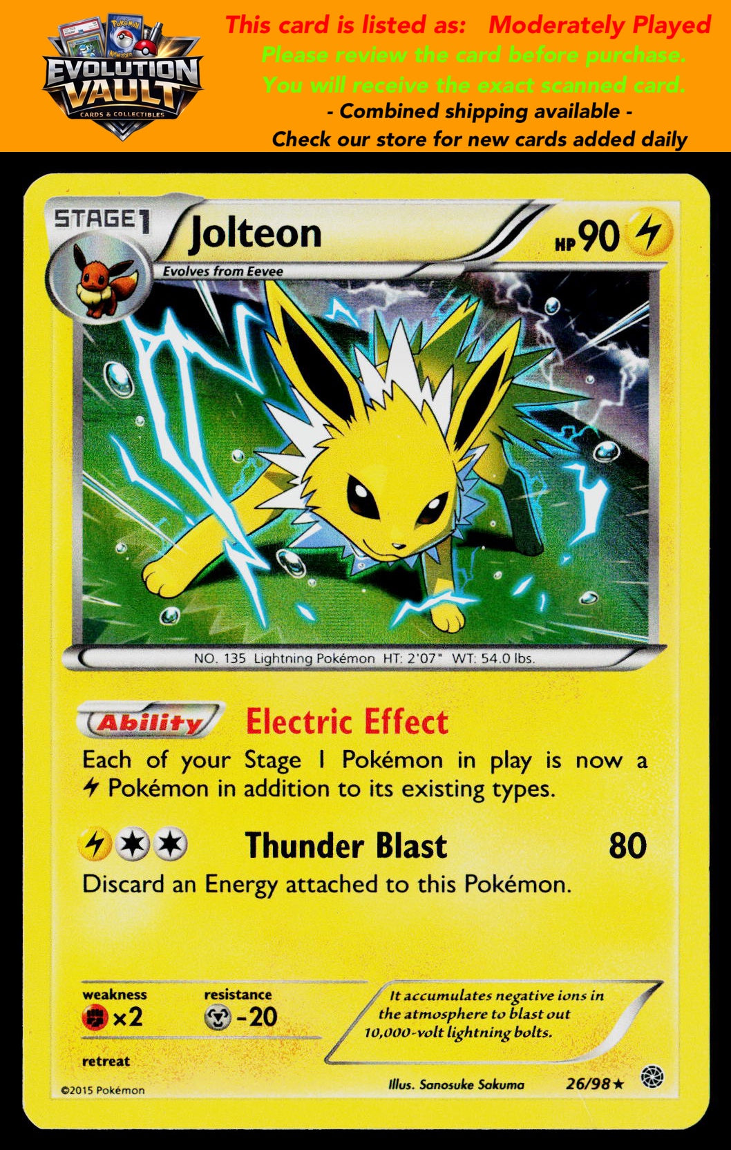 XY - Ancient Origins #26/98 Jolteon