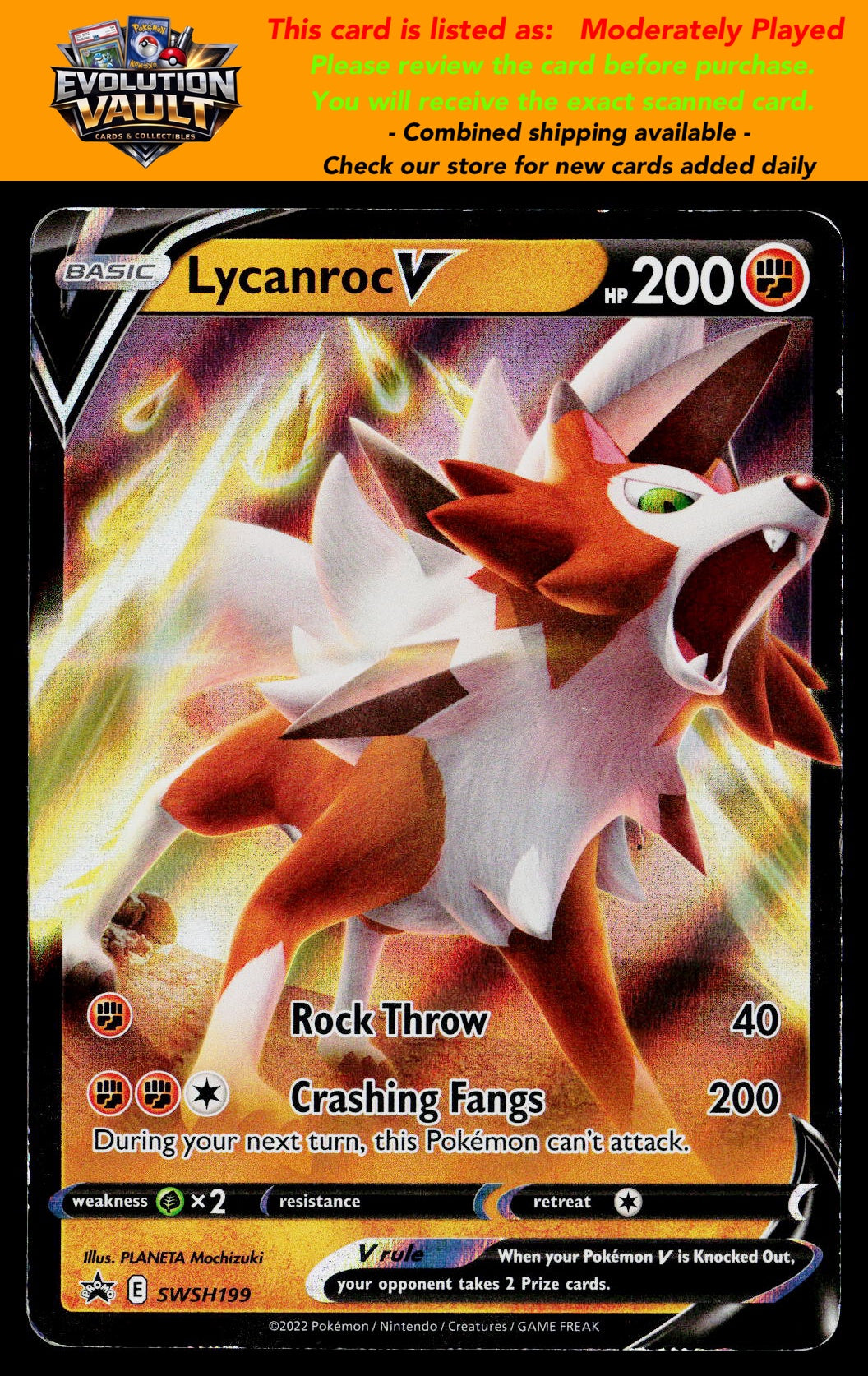 SWSH: Sword & Shield Promo Cards #SWSH199 Lycanroc V