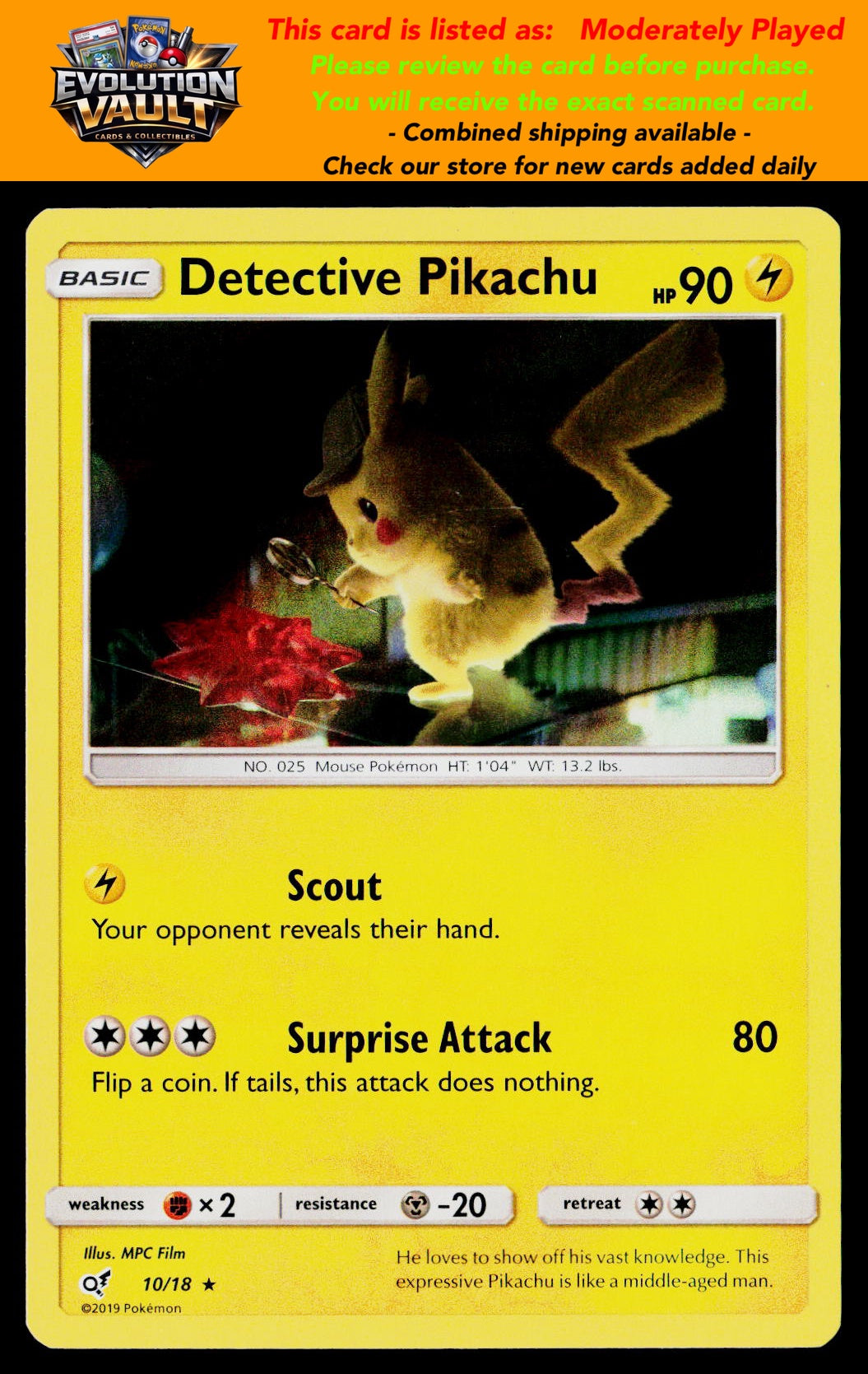 Detective Pikachu #10/18 Detective Pikachu