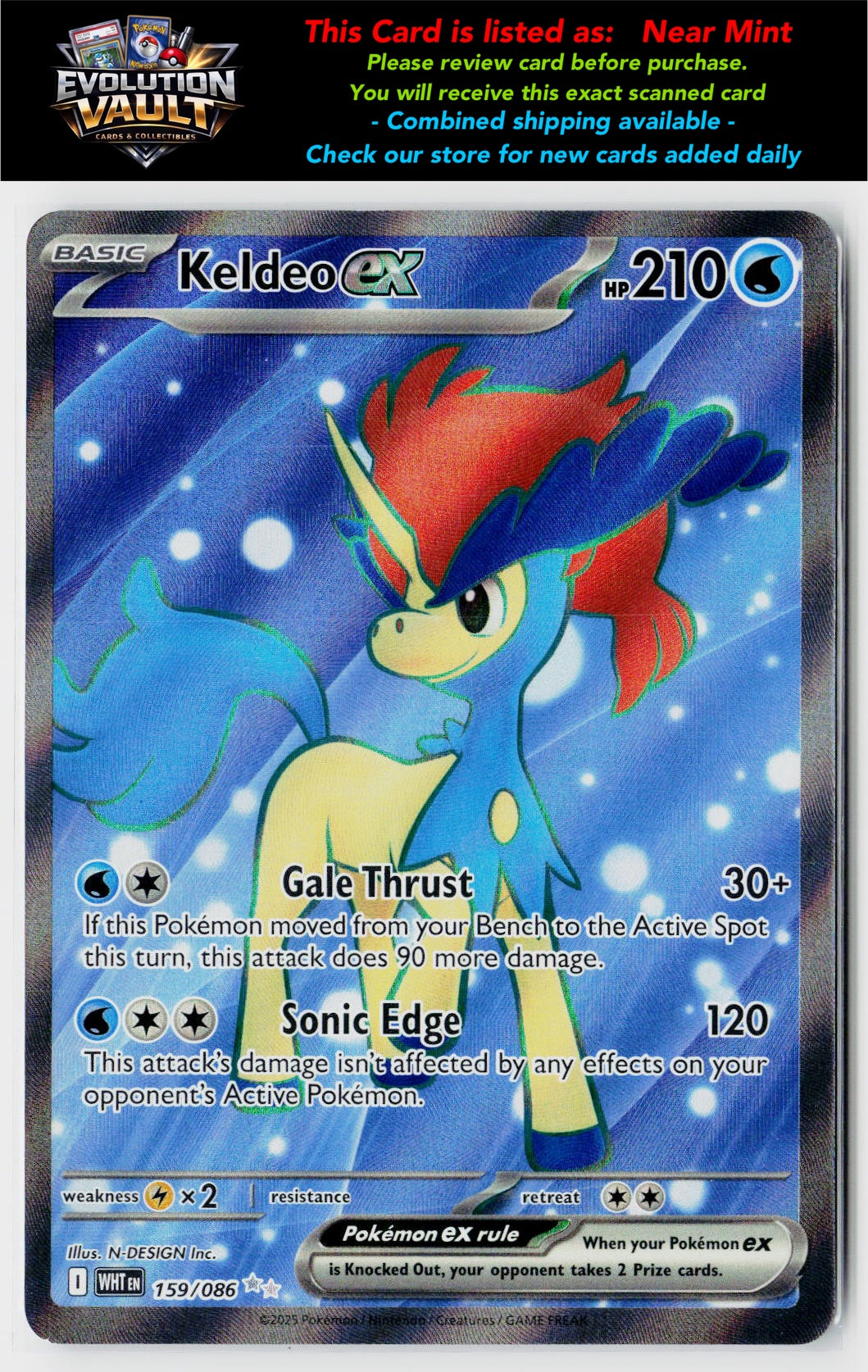 SV: White Flare #159/086 Keldeo ex