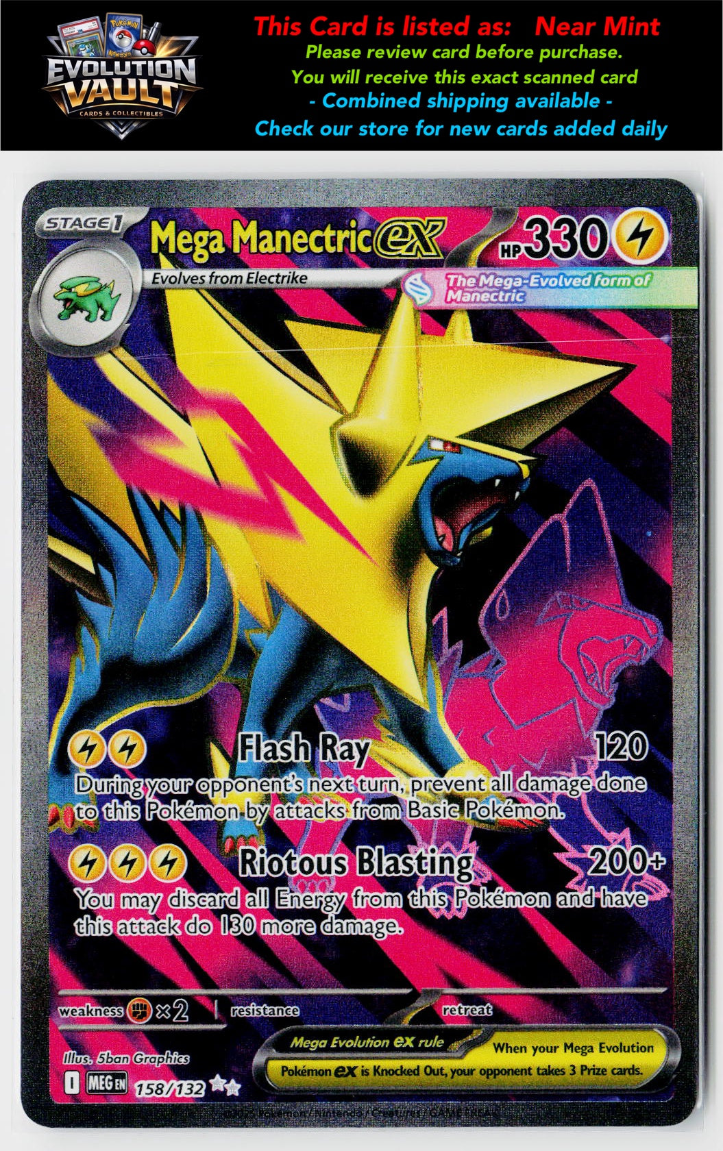 ME01: Mega Evolution #158/132 Mega Manectric ex