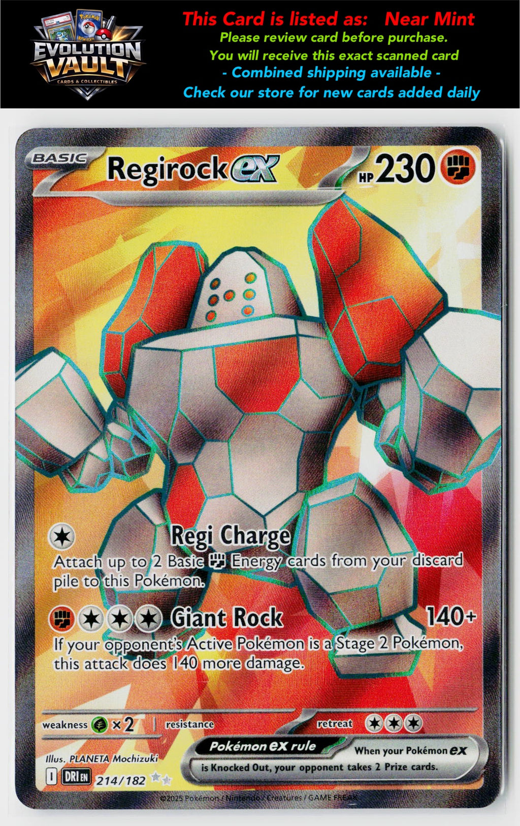 SV10: Destined Rivals #214/182 Regirock ex