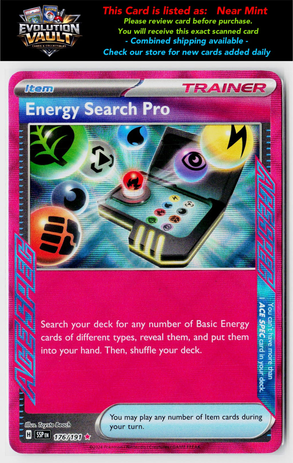 SV08: Surging Sparks #176/191 Energy Search Pro