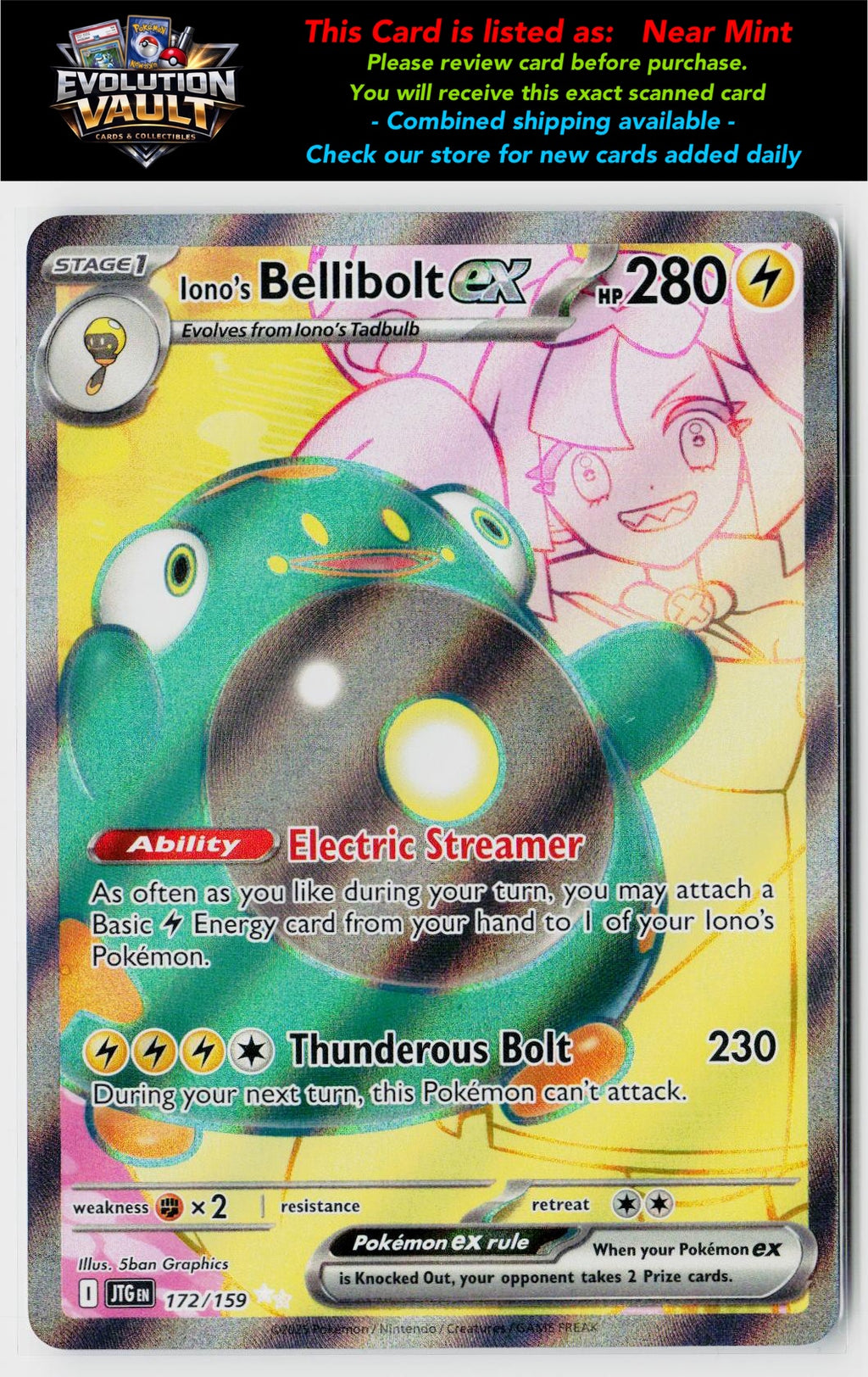 SV09: Journey Together #172/159 Iono's Bellibolt ex