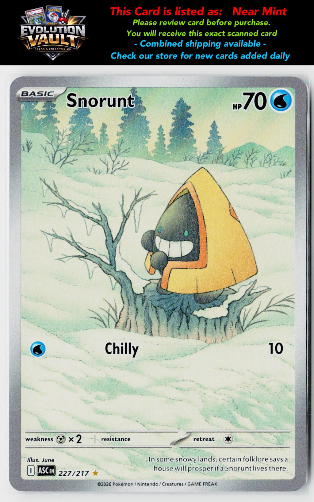 ME: Ascended Heroes #227/217 Snorunt