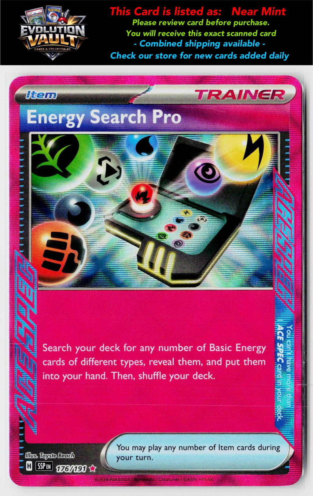SV08: Surging Sparks #176/191 Energy Search Pro