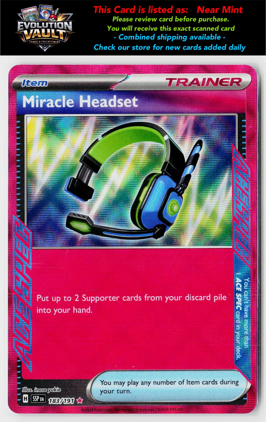 SV08: Surging Sparks #183/191 Miracle Headset