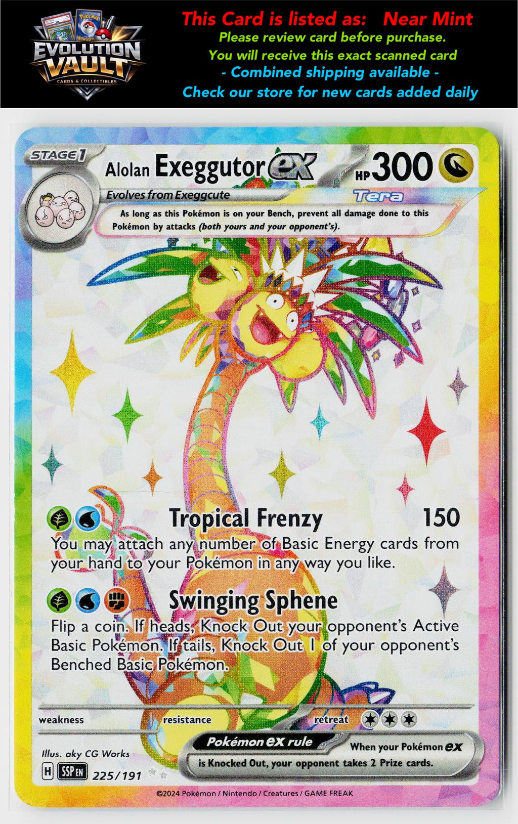 SV08: Surging Sparks #225/191 Alolan Exeggutor ex