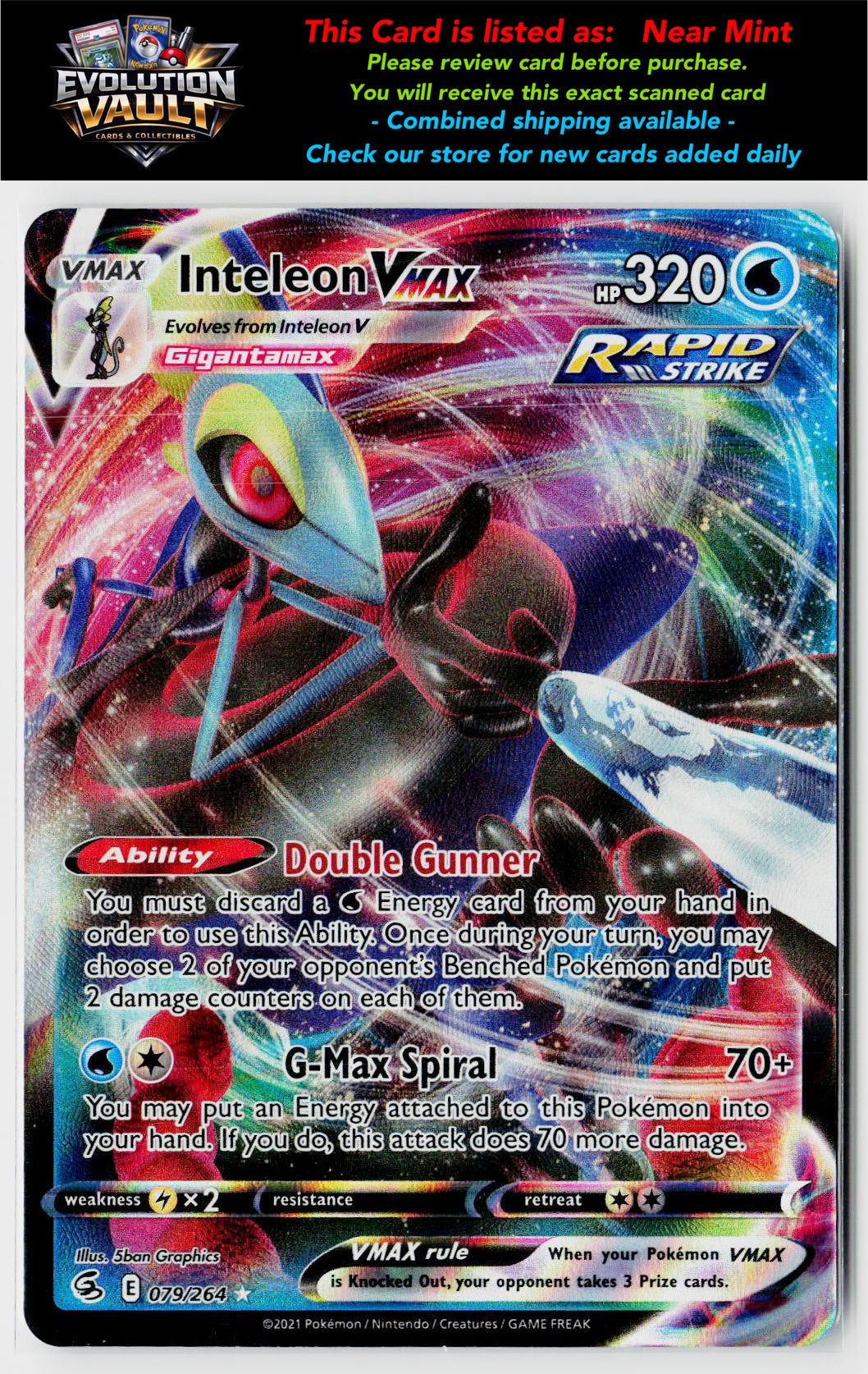 SWSH08: Fusion Strike #079/264 Inteleon VMAX