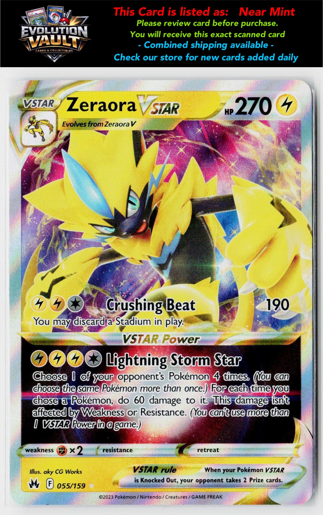 SWSH: Crown Zenith #055/159 Zeraora VSTAR