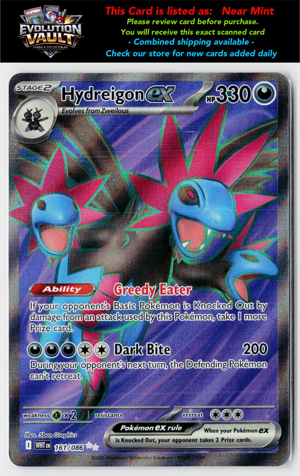 SV: White Flare #161/086 Hydreigon ex