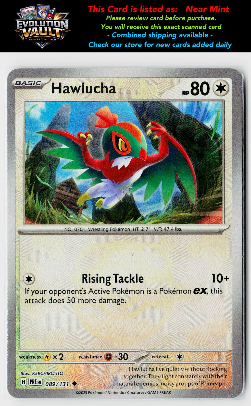 SV: Prismatic Evolutions #089/131 Hawlucha (Master Ball Pattern)