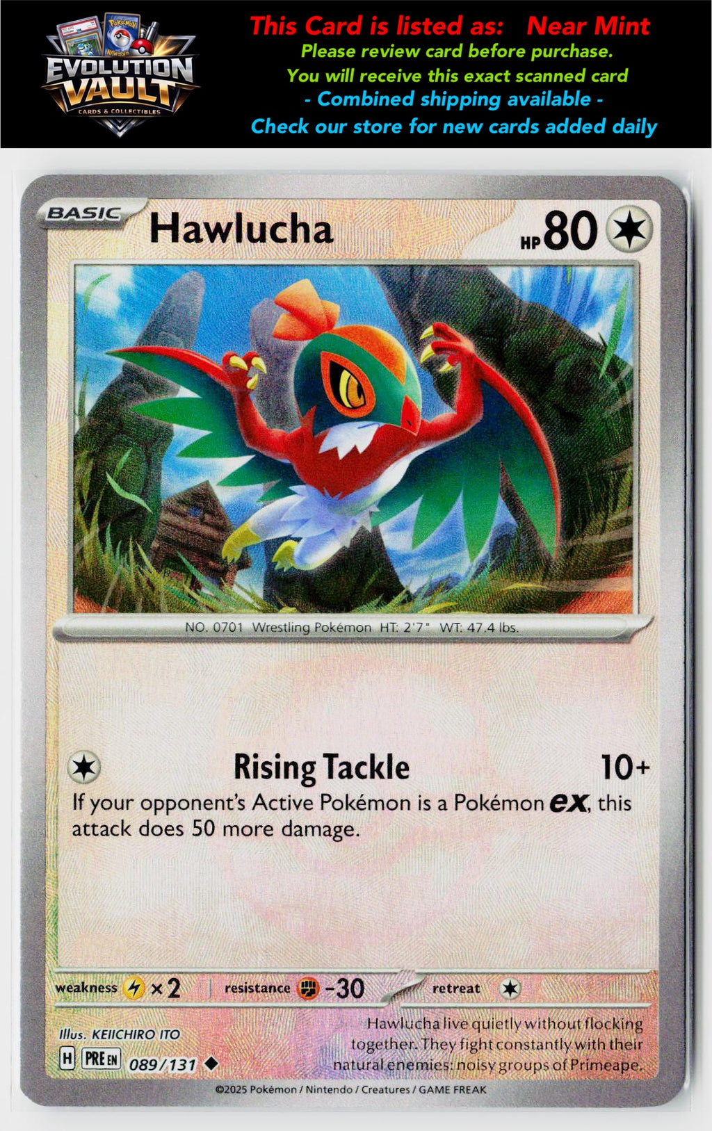 SV: Prismatic Evolutions #089/131 Hawlucha (Master Ball Pattern)