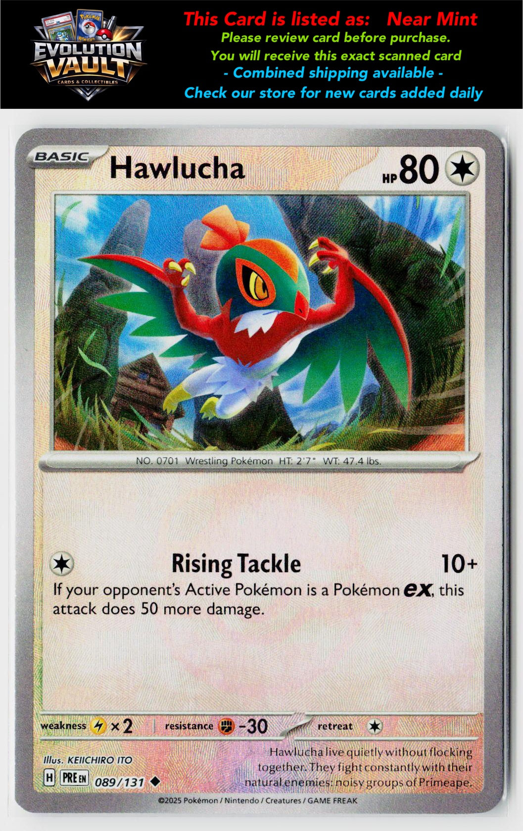 SV: Prismatic Evolutions #089/131 Hawlucha (Master Ball Pattern)